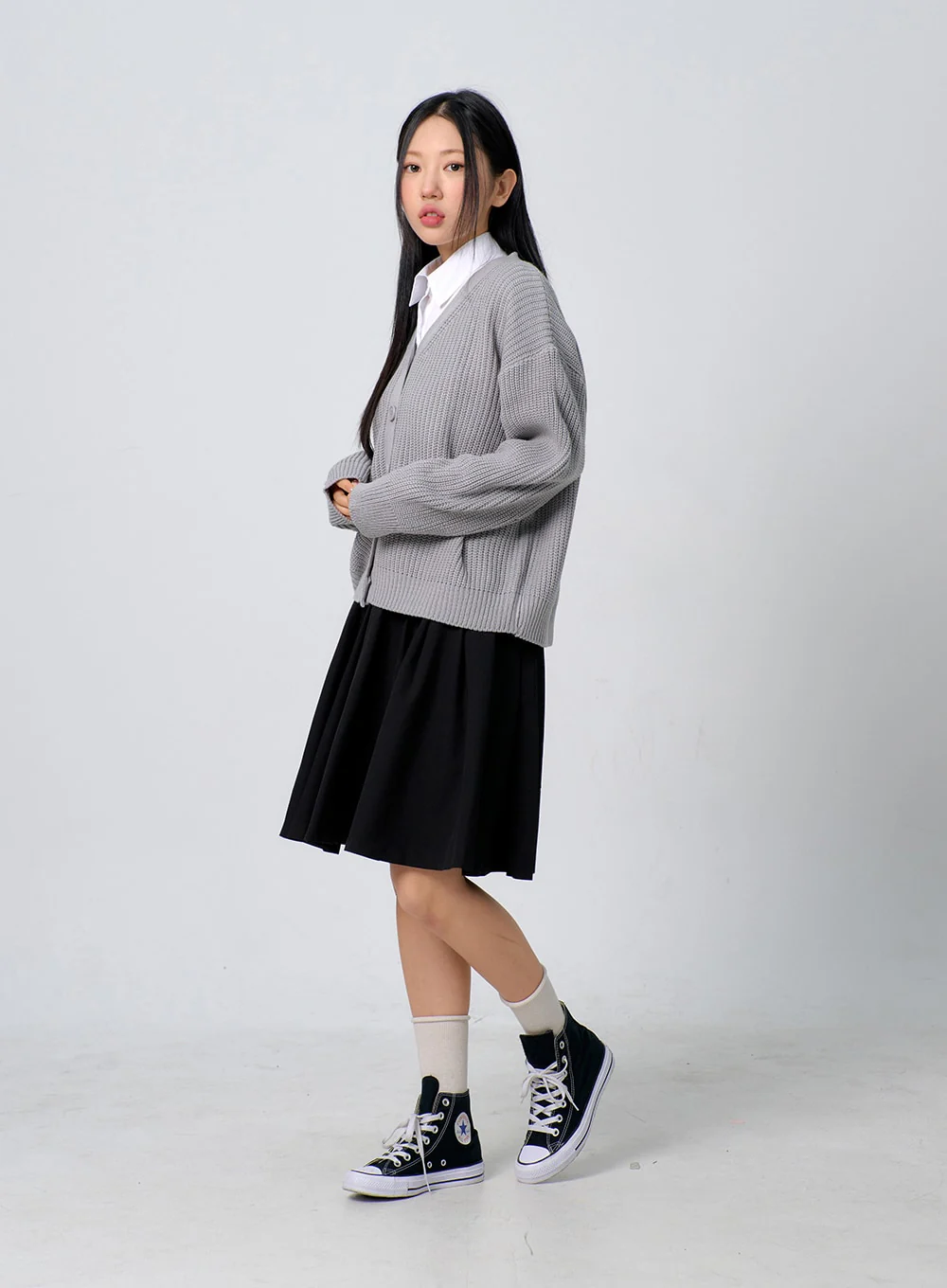 Oversized Knit Button Cardigan BJ331 - Image 7