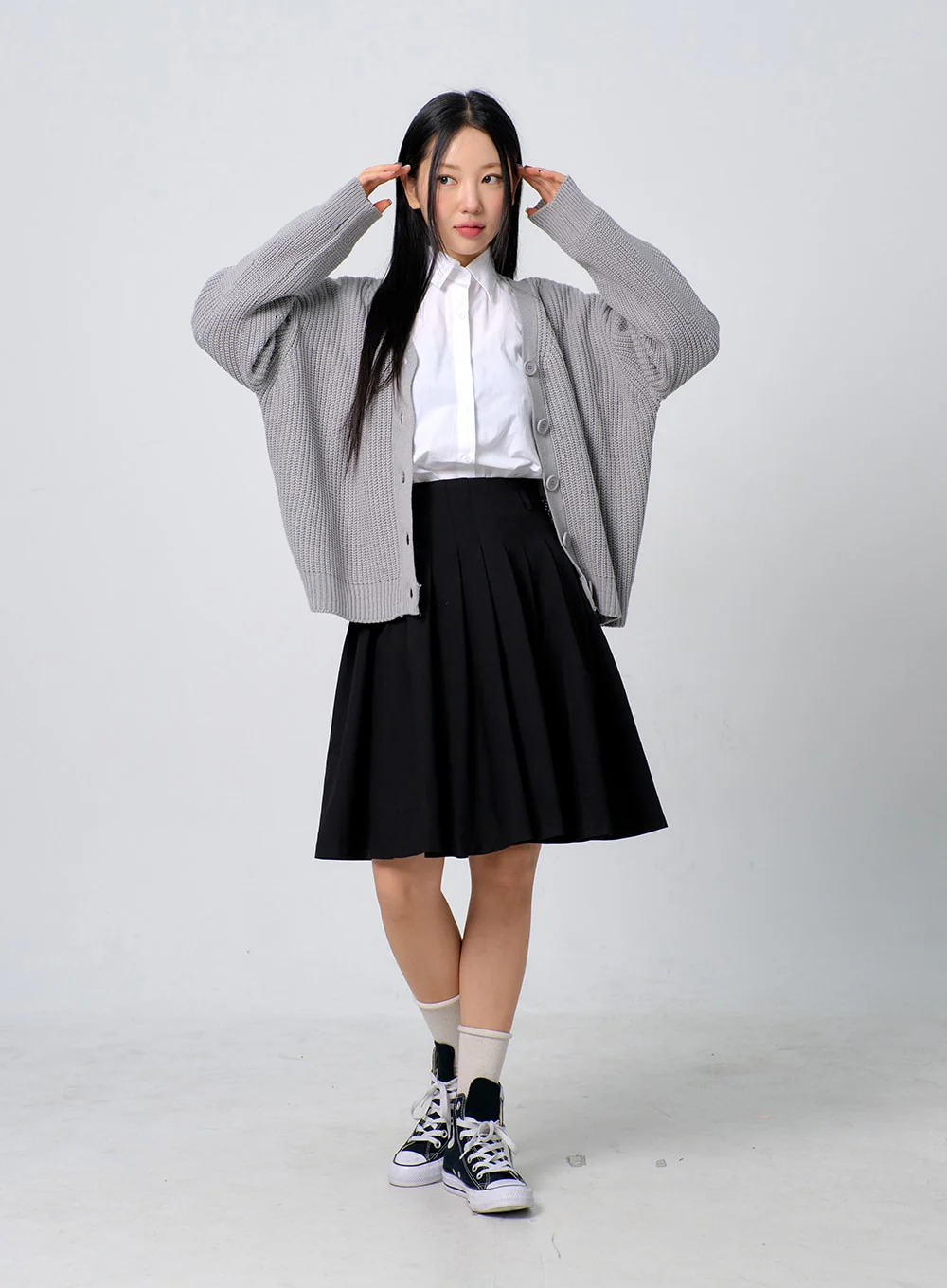 Oversized Knit Button Cardigan BJ331 - Image 9