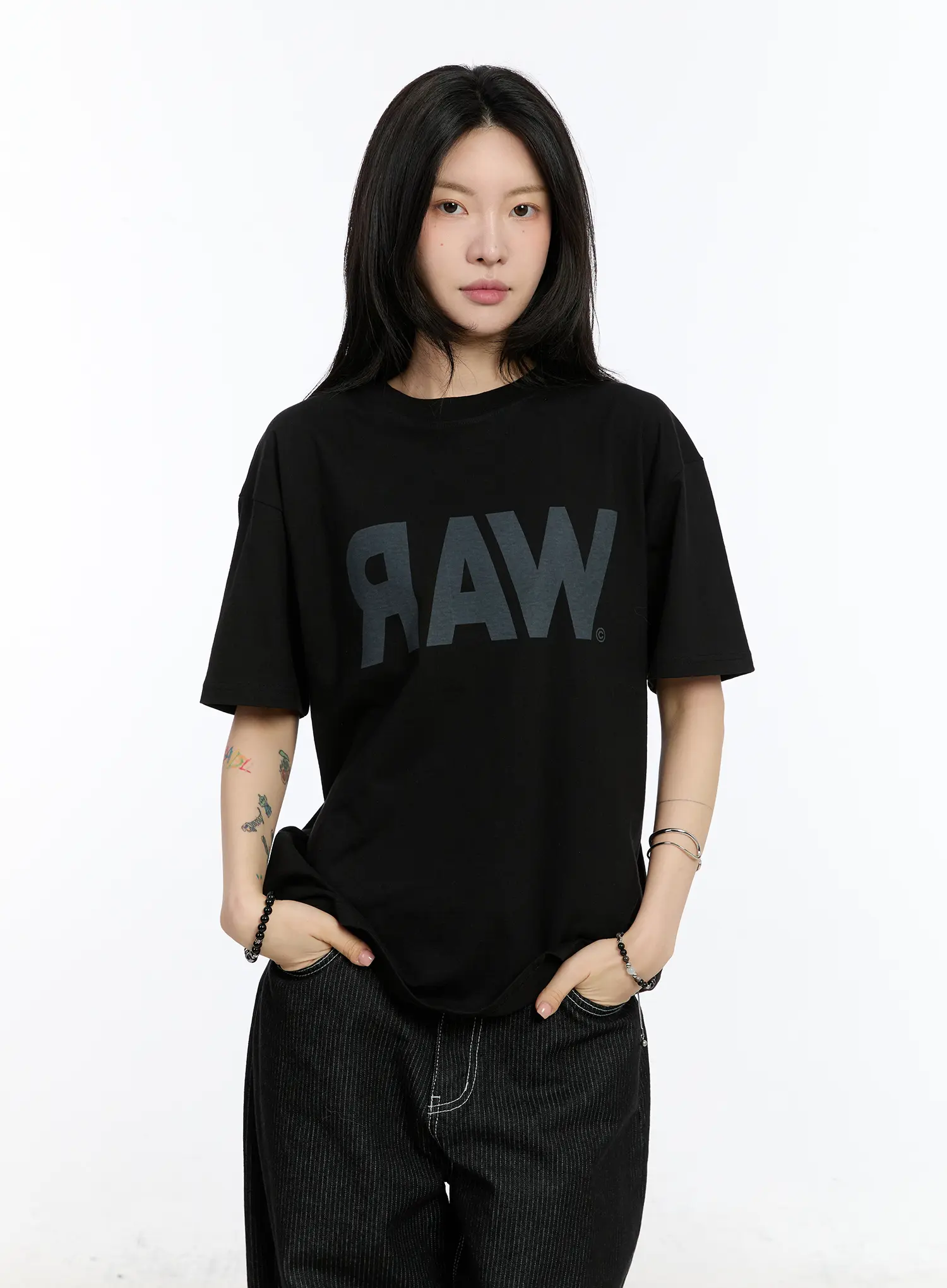 Oversized Lettering T-Shirt CA506 - Image 6