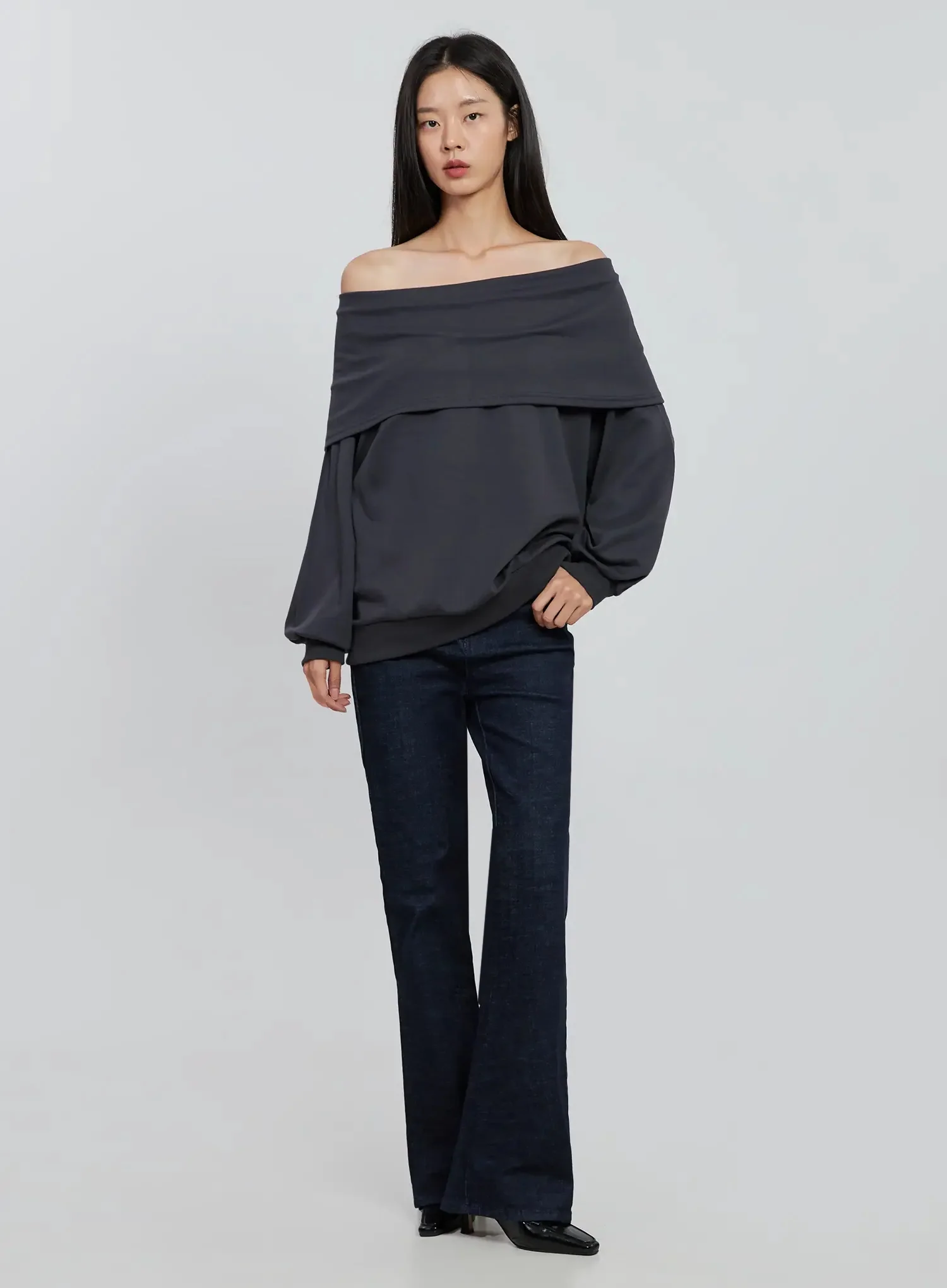 Oversized Off-Shoulder Sweater IN507 - Image 13