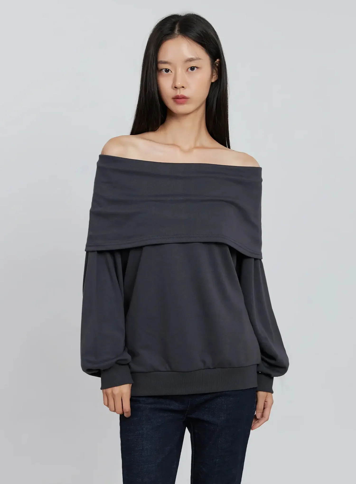 Oversized Off-Shoulder Sweater IN507 - Image 15