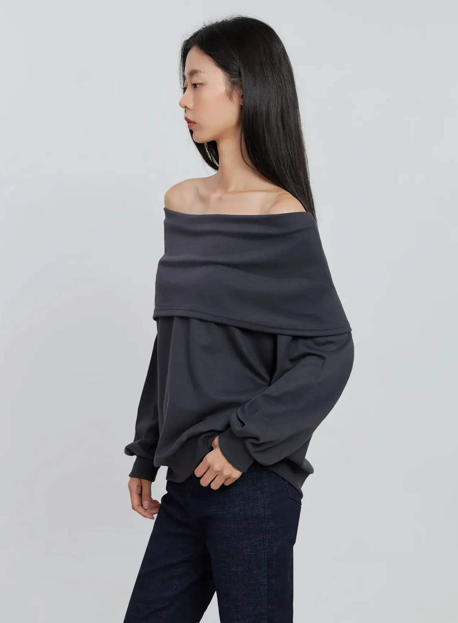 Oversized Off-Shoulder Sweater IN507 - Image 16