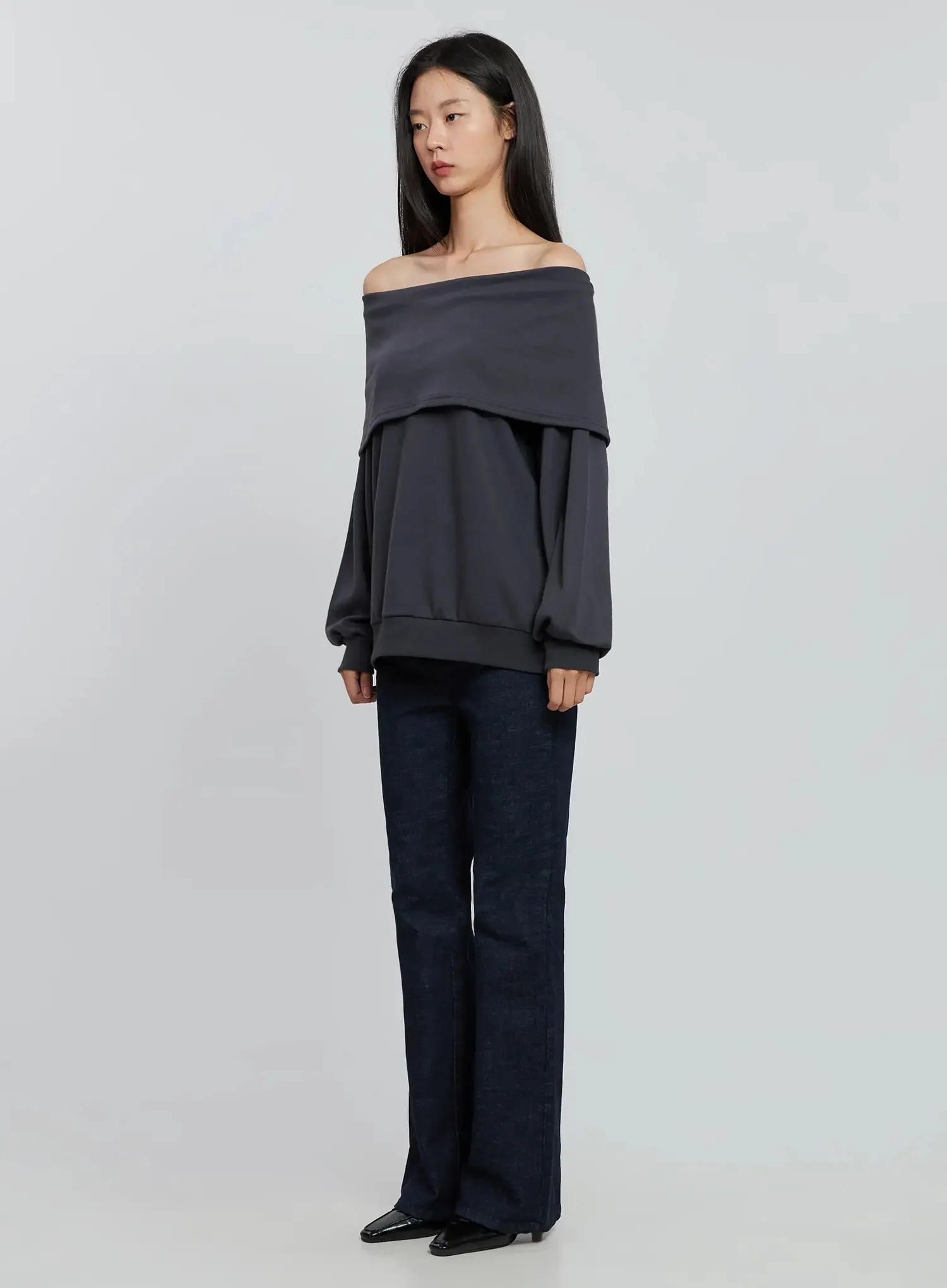 Oversized Off-Shoulder Sweater IN507 - Image 20