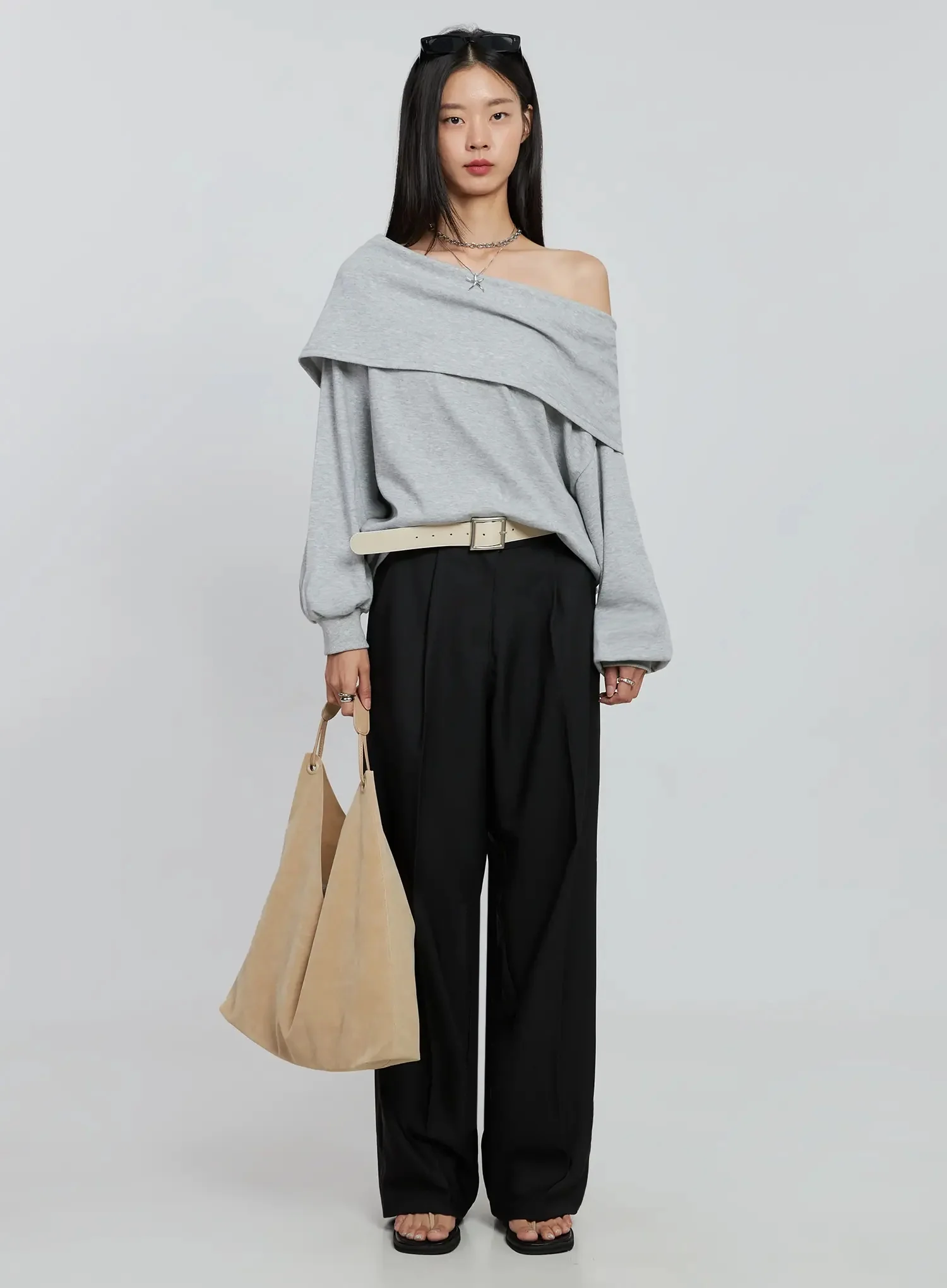 Oversized Off-Shoulder Sweater IN507 - Image 24