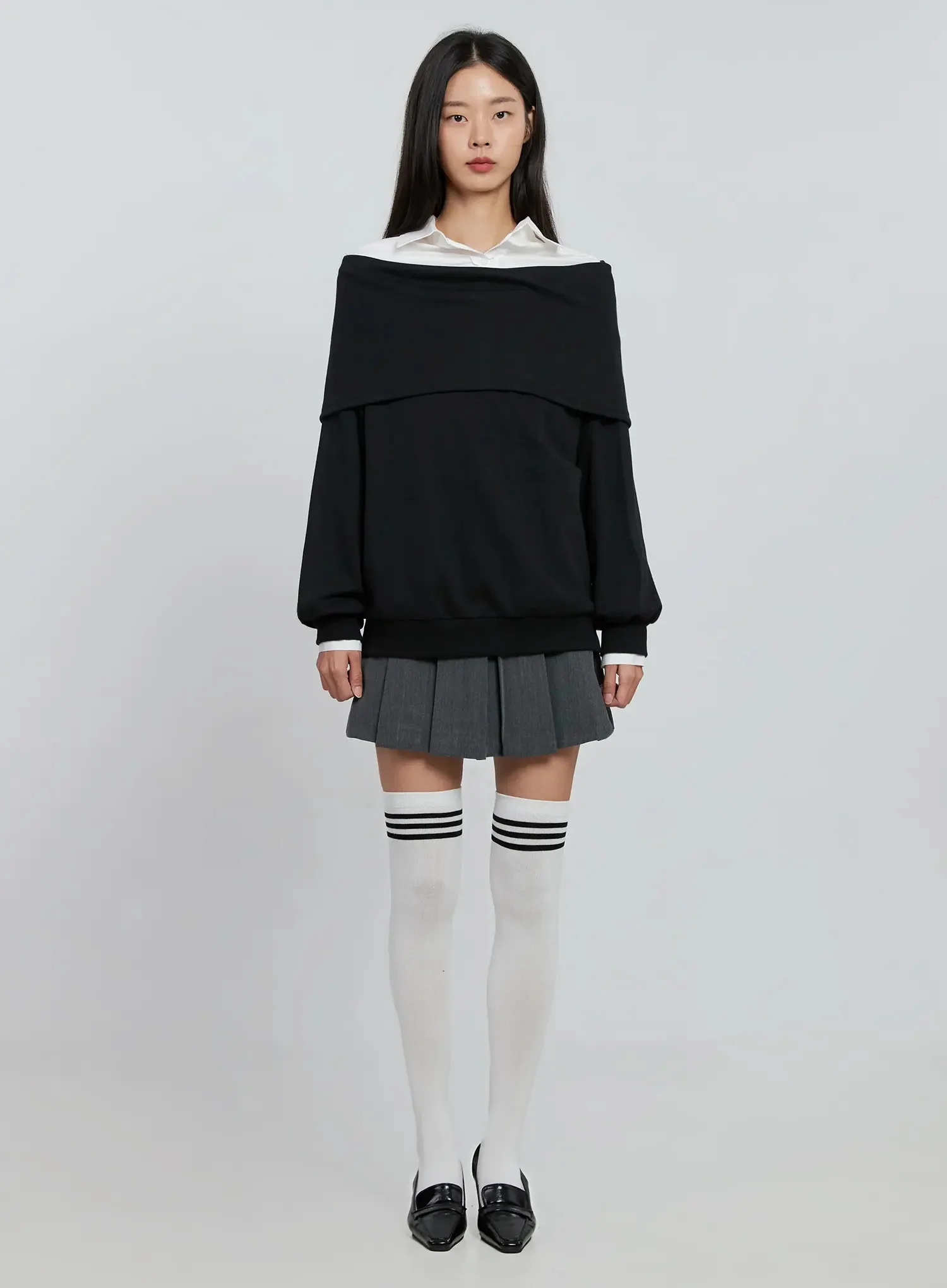 Oversized Off-Shoulder Sweater IN507 - Image 8