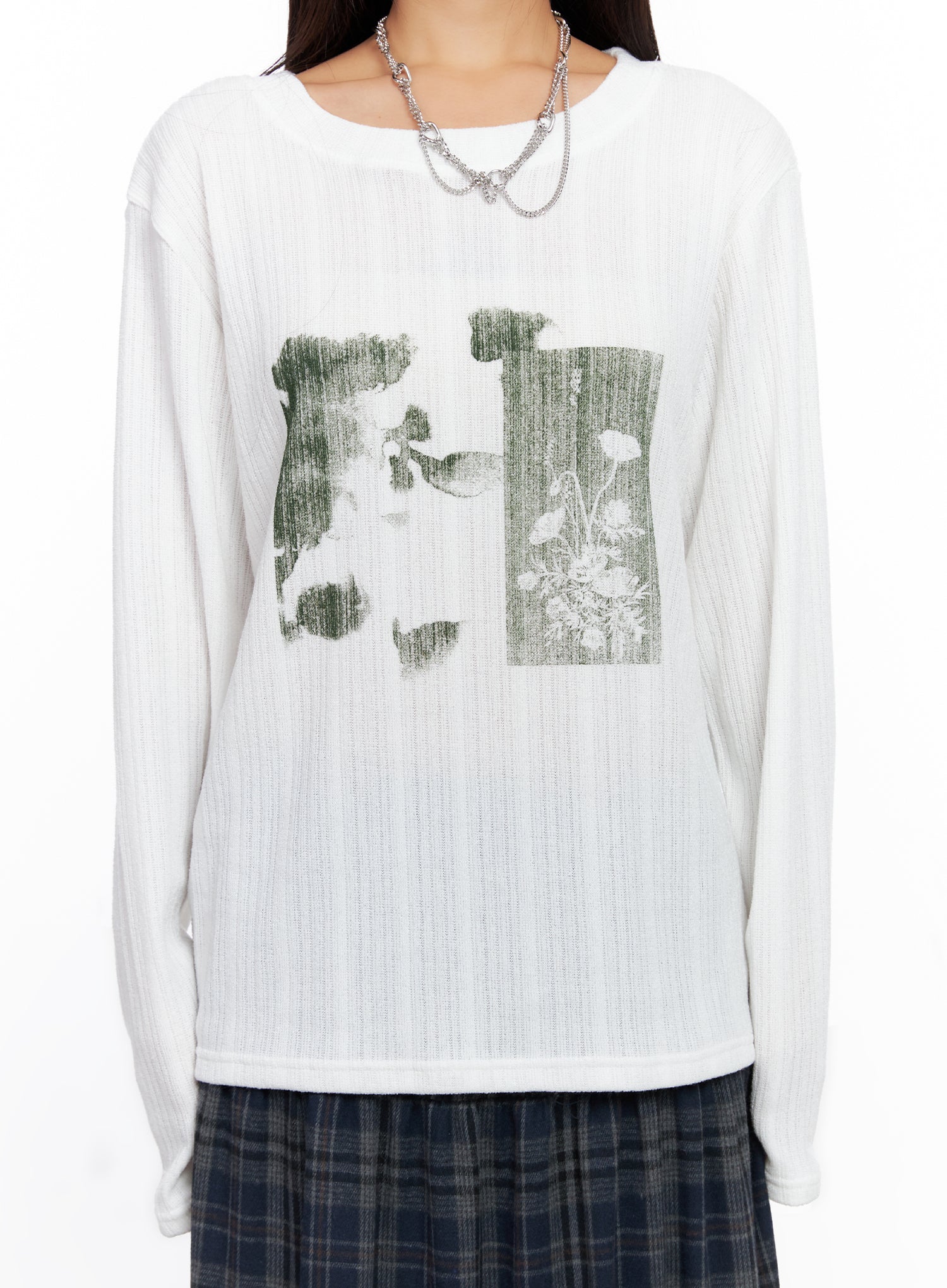 Oversized Ribbed Knit Long Sleeve Top CO515 - Image 17