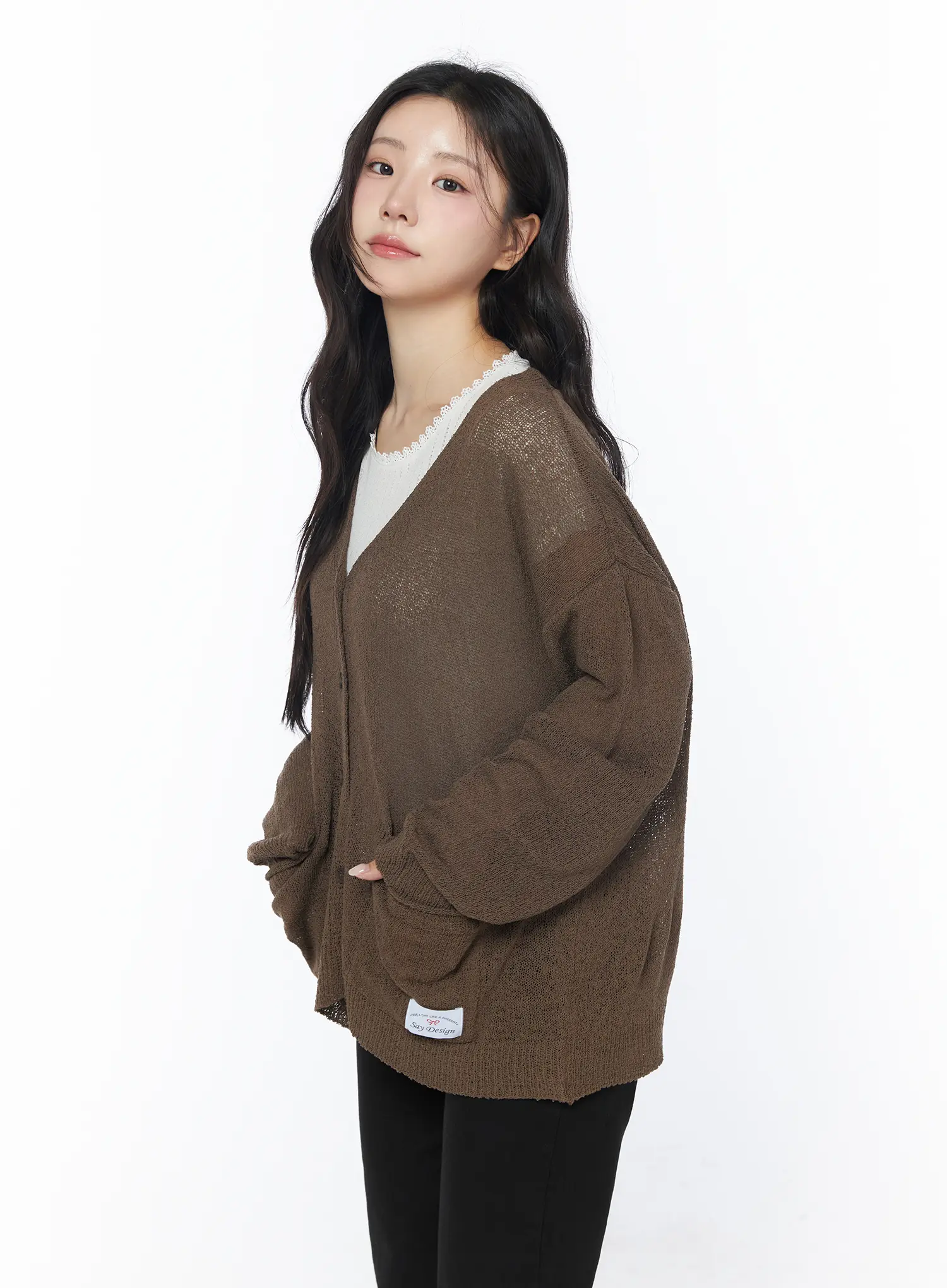 Oversized Sheer Cardigan CY522 - Image 6