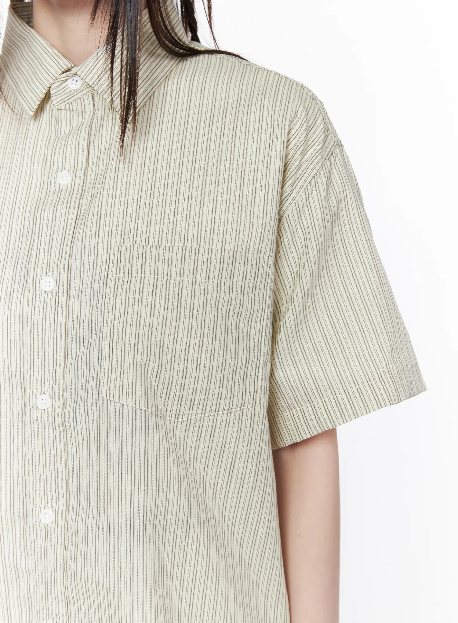 Oversized Short Sleeve Button-Up Shirt CU519 - Image 8