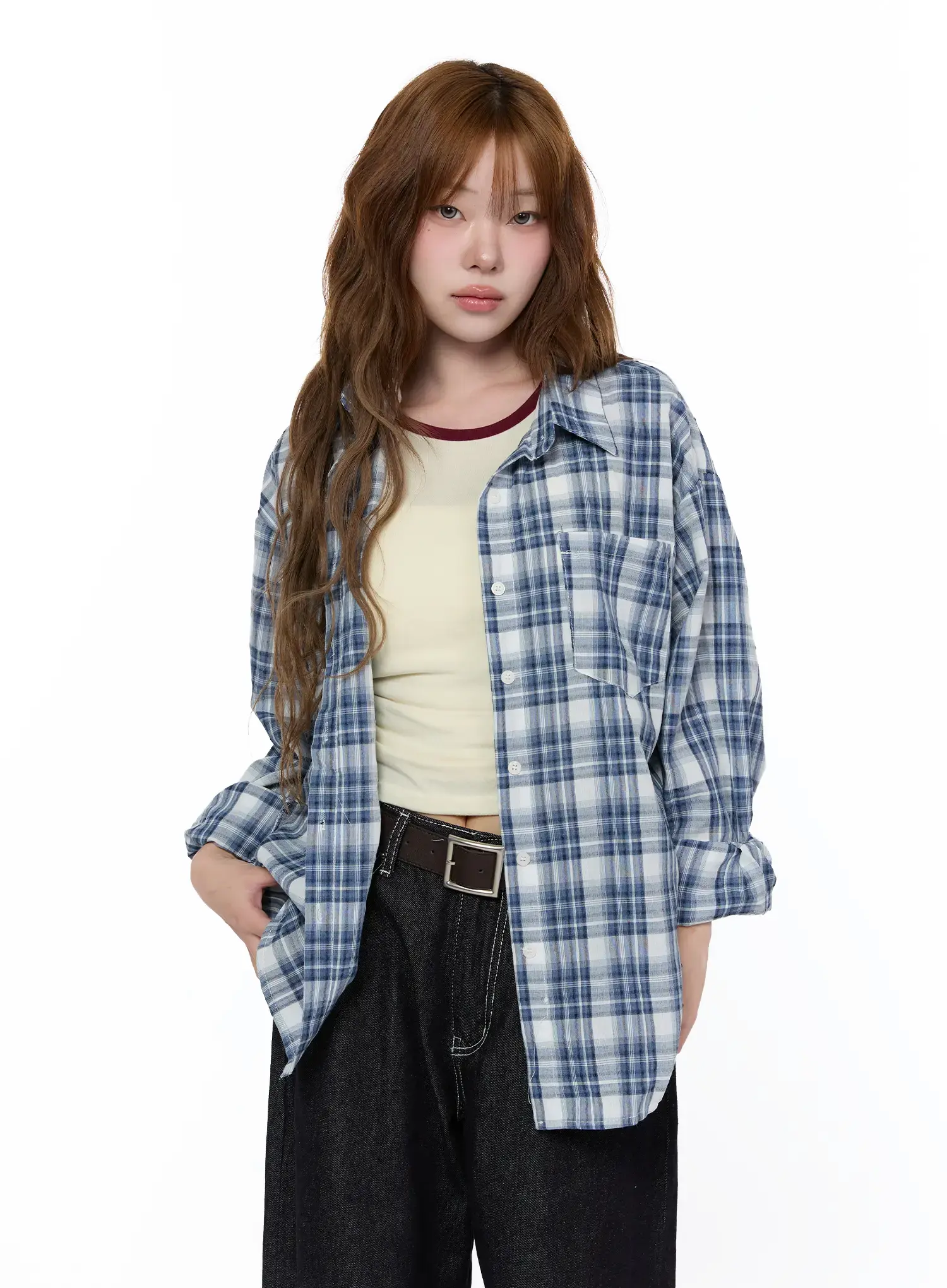 Oversized Summer Patterned Flannel CA521 - Image 2