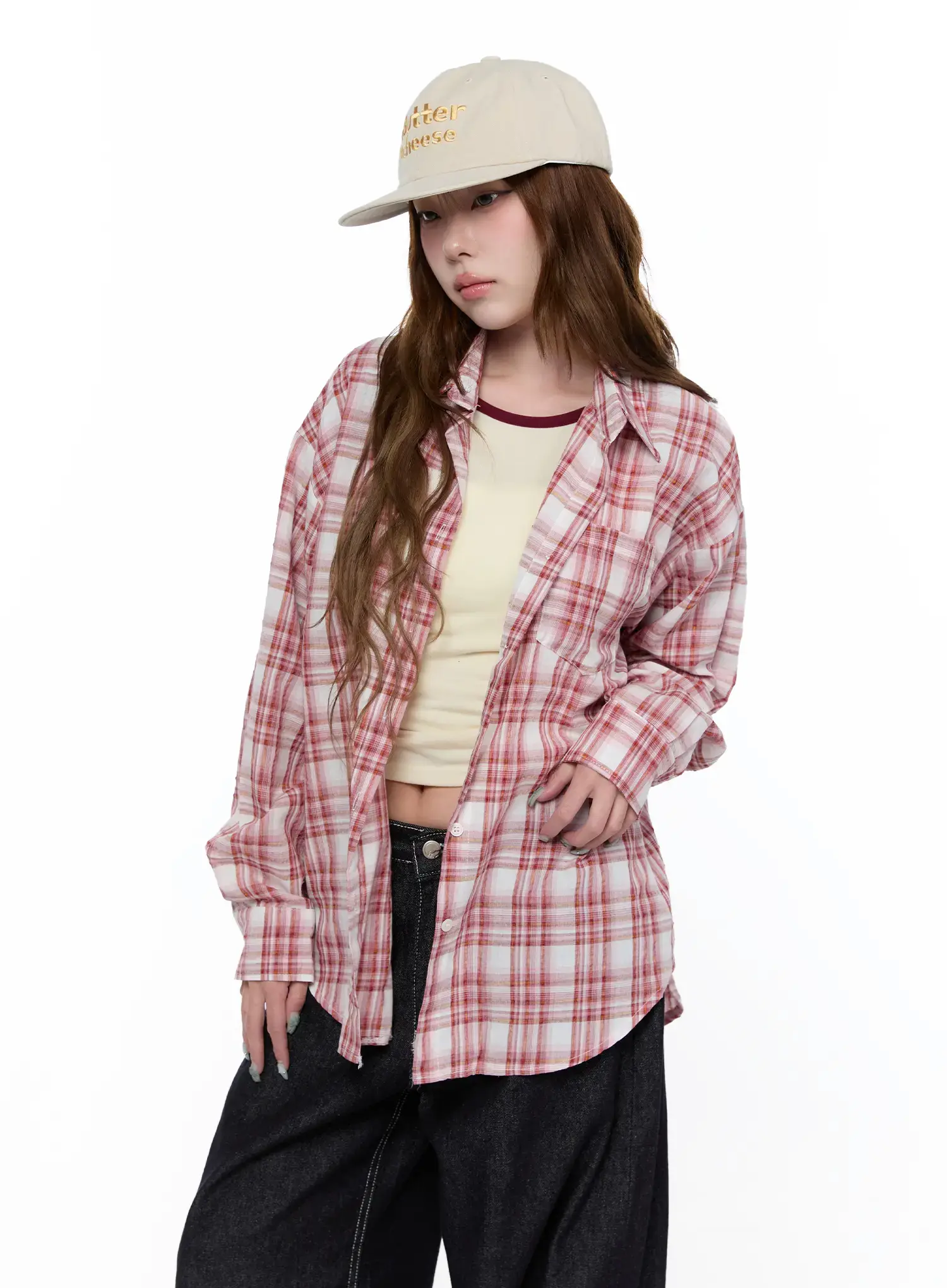 Oversized Summer Patterned Flannel CA521 - Image 3