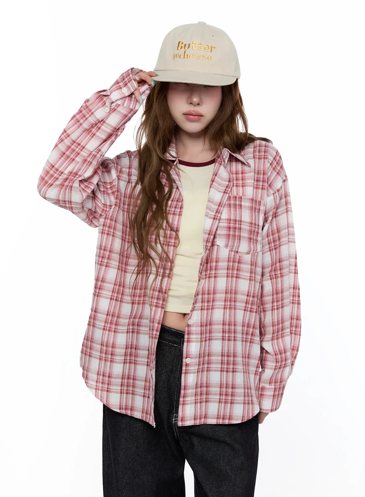 Oversized Summer Patterned Flannel CA521 - Image 8