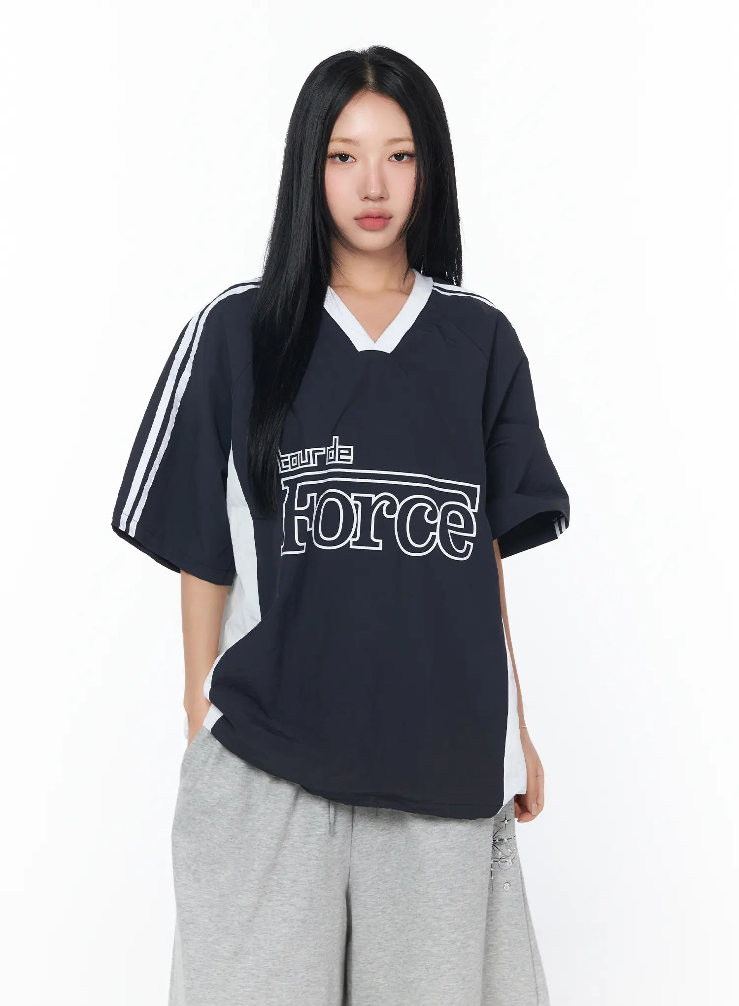 Oversized Track T-Shirt CY513 - Image 2