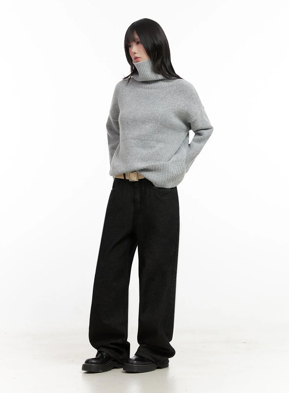 Oversized Warm Turtleneck Sweater IN427 - Image 3