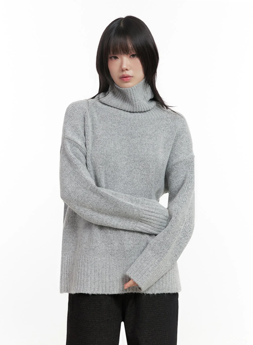 Oversized Warm Turtleneck Sweater IN427 - Image 5