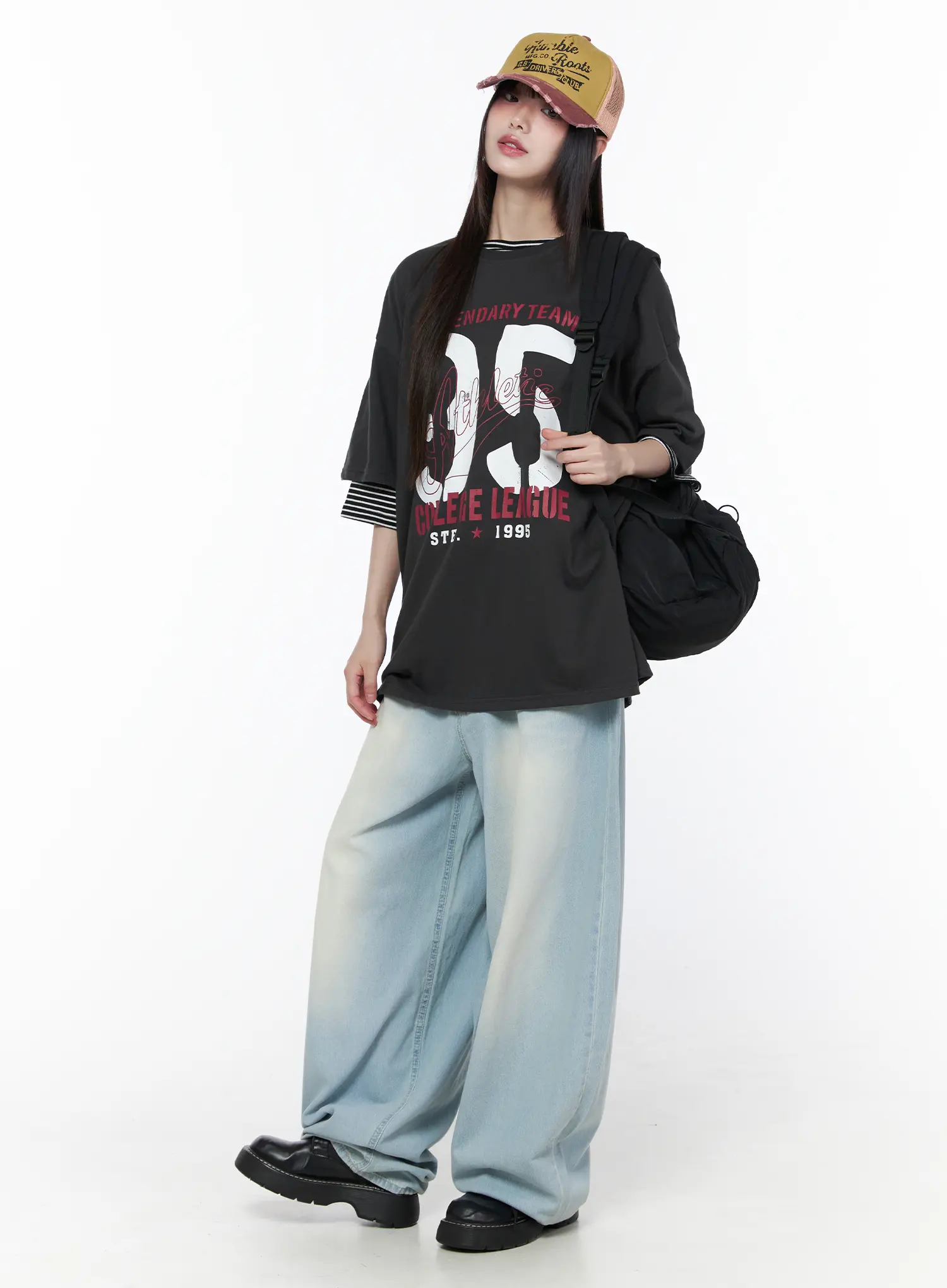 Ozzy Washed Wide Leg Jeans CU519 - Image 2