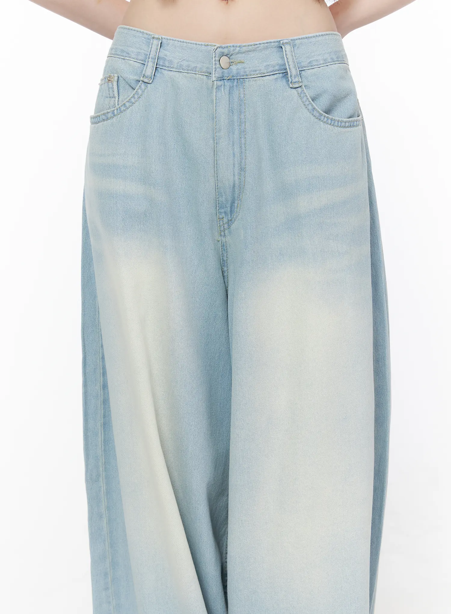 Ozzy Washed Wide Leg Jeans CU519 - Image 8