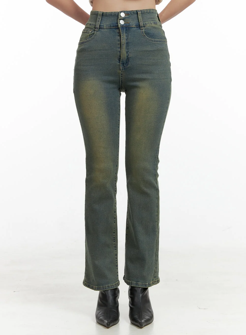 Pamela Belt Bootcut Jeans OG407