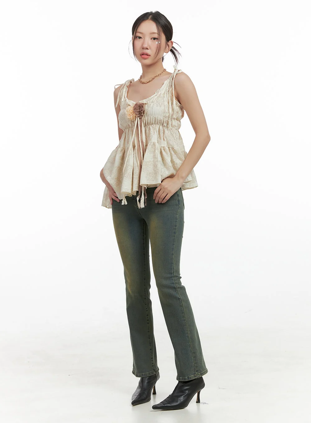 Pamela Belt Bootcut Jeans OG407 - Image 2