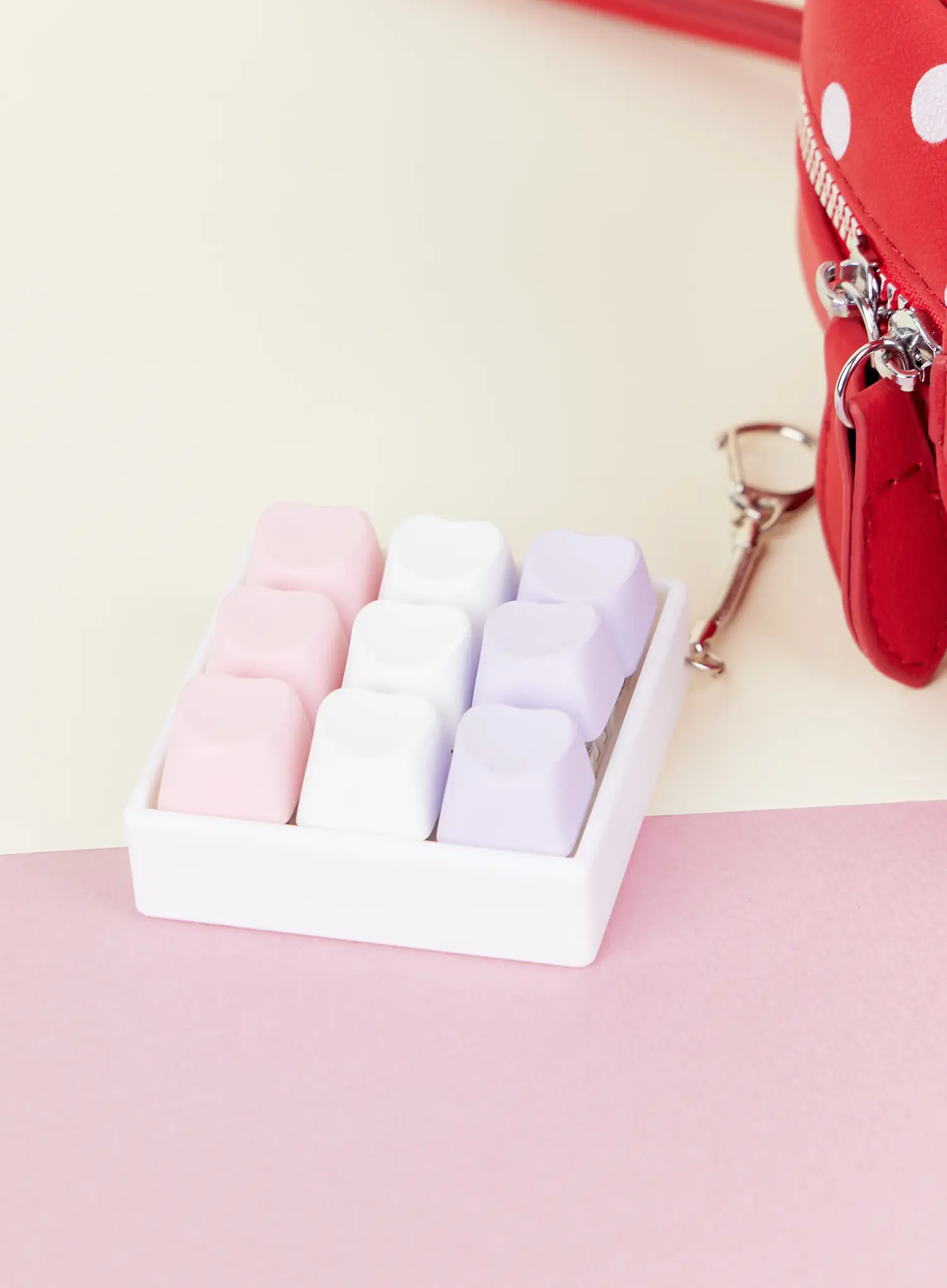 Pastel Heart 9-Keycap Keychain IA524 - Image 3