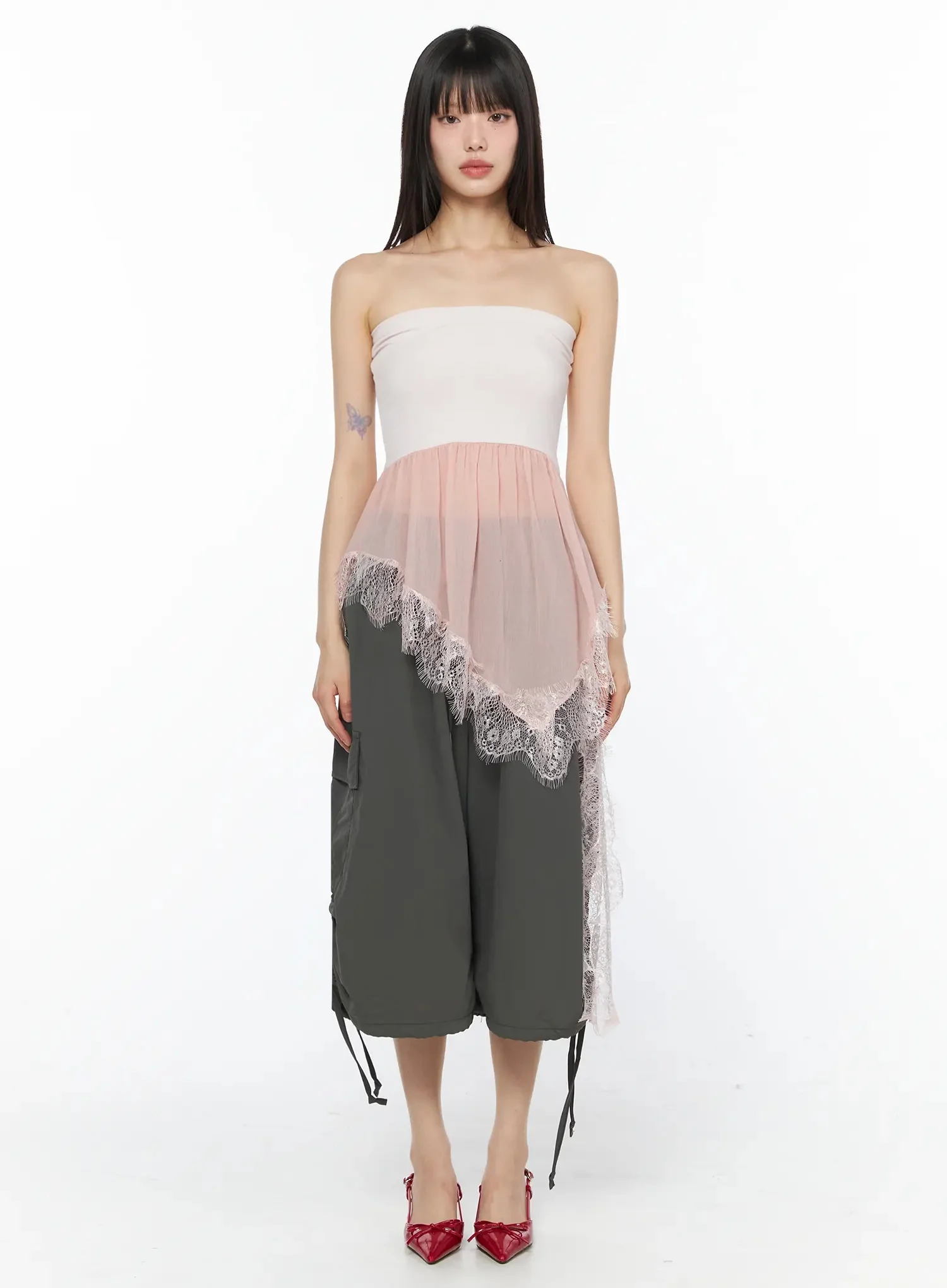 Pastel Long Lace Tube Top IY526 - Image 10