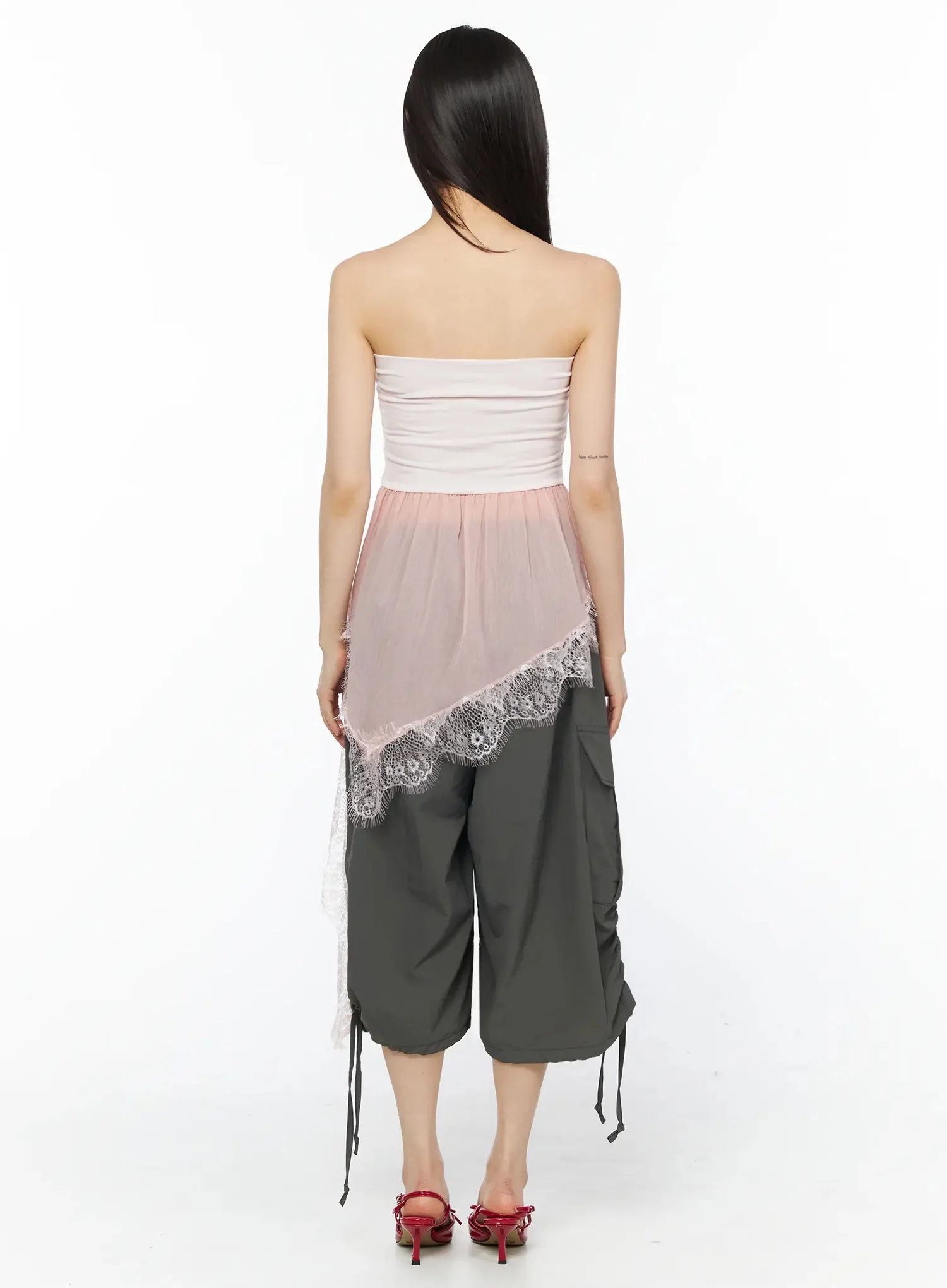 Pastel Long Lace Tube Top IY526 - Image 12