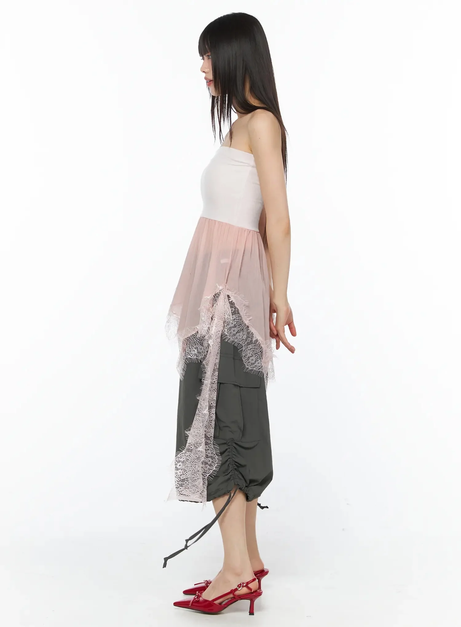 Pastel Long Lace Tube Top IY526 - Image 6