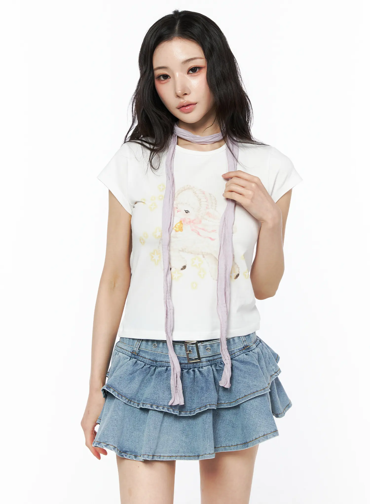 Pastel Wrinkle Scarf CU511 - Image 2