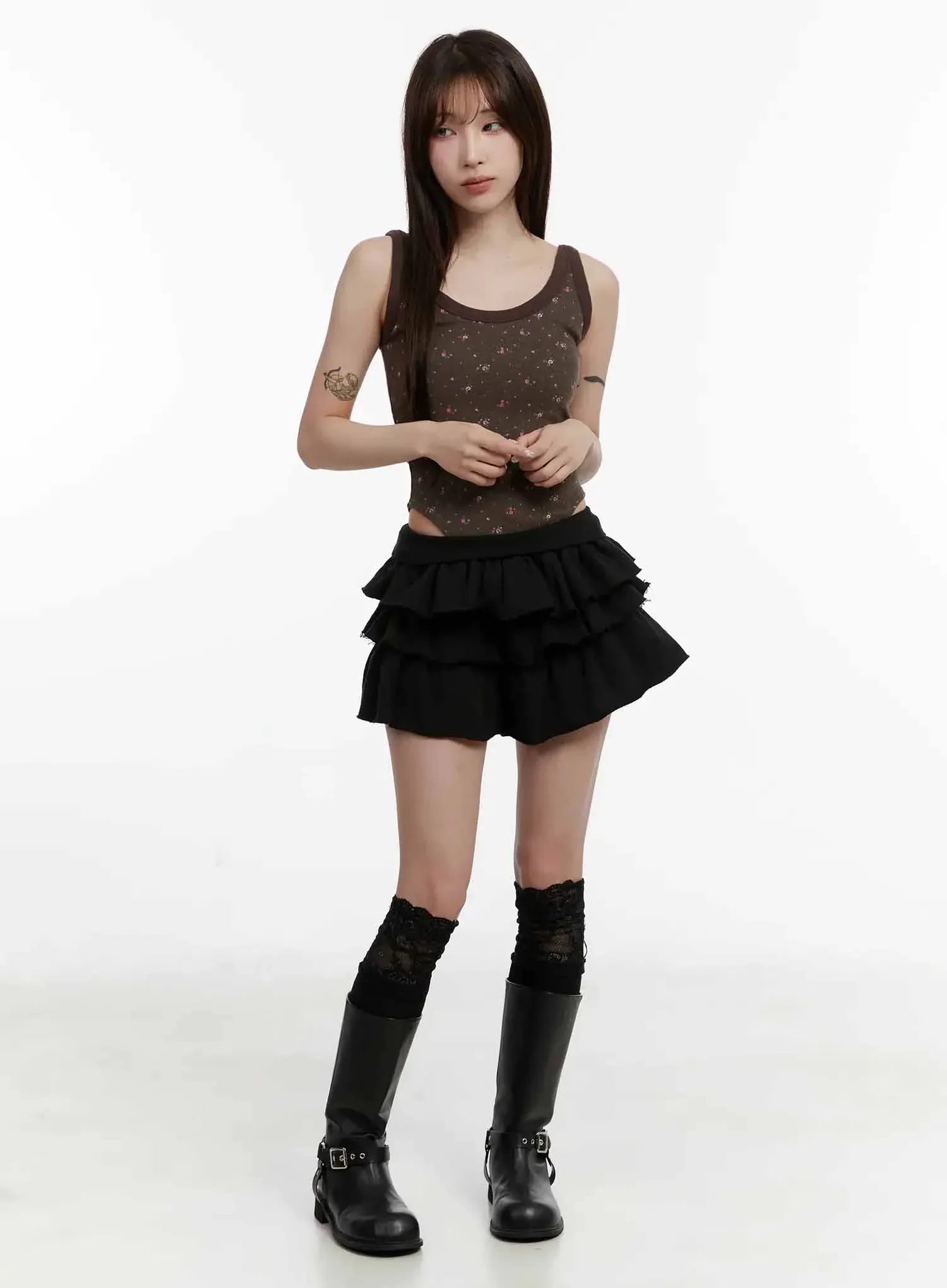 Patterned Fleece Tank Top IJ516 - Image 4