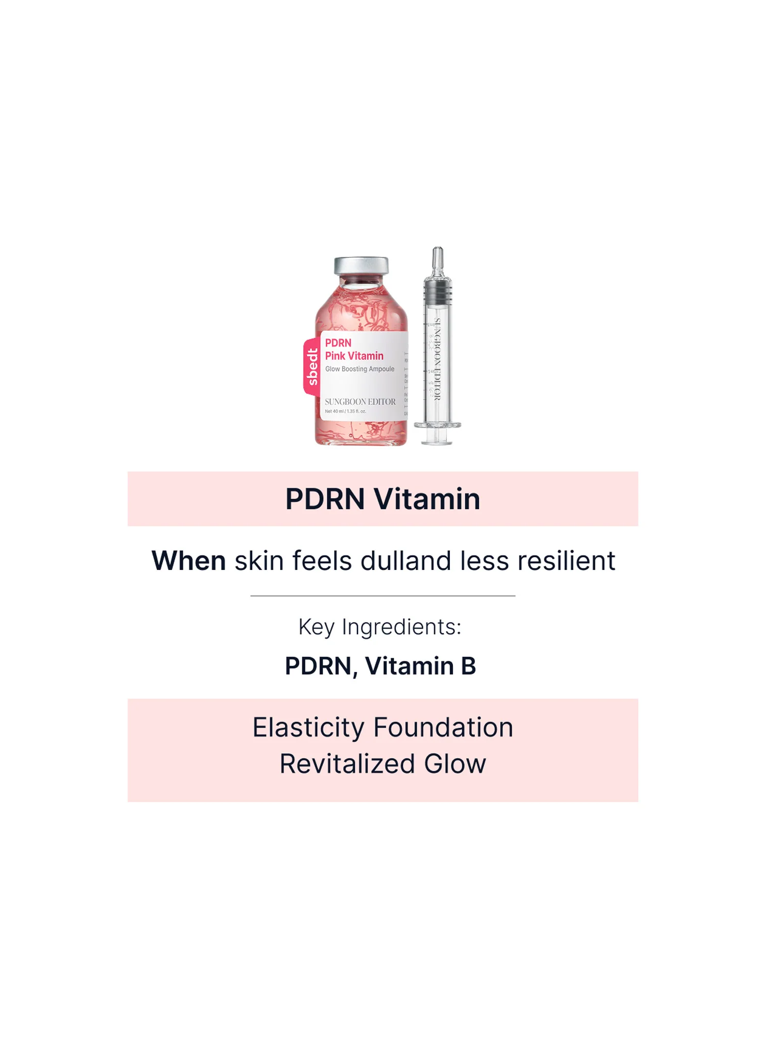 PDRN Pink Vitamin Glow Boosting Ampoule (40ml) - Image 6