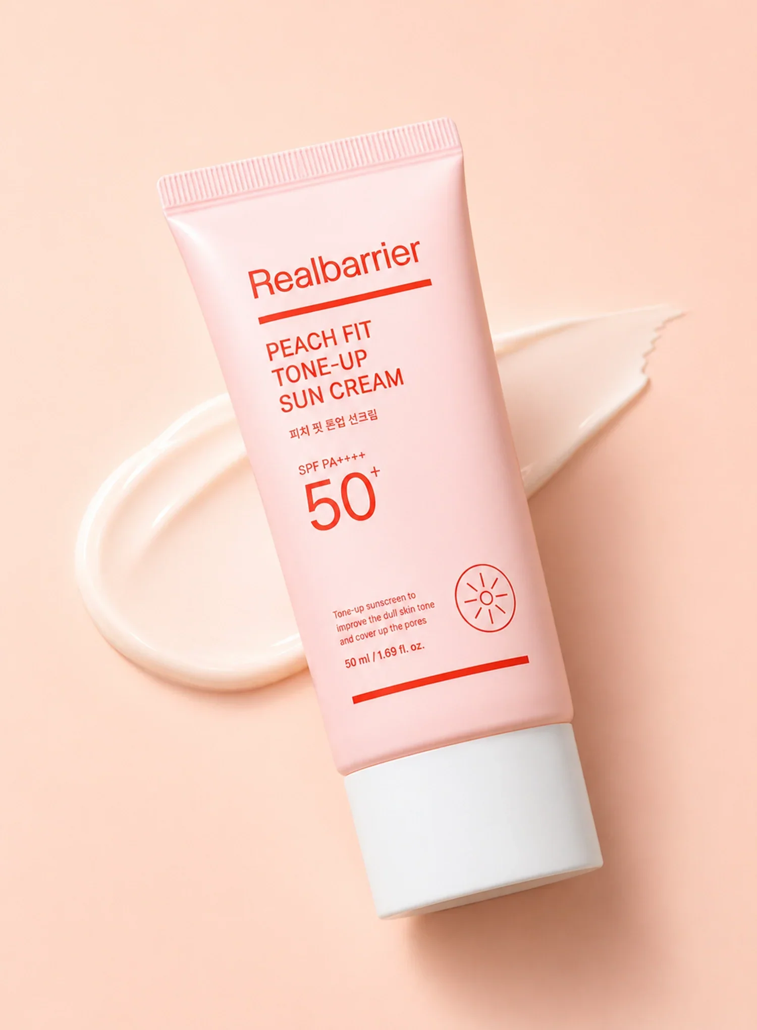 Peach Fit Tone-Up Sun Cream (SPF 50 PA++++) (50ml) - Image 2