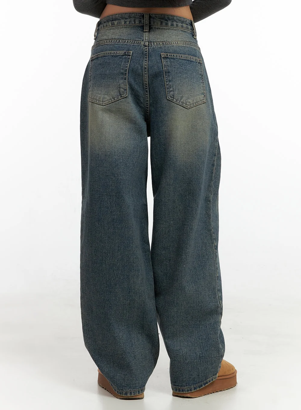 Peyton Pin-Tuck Washed Baggy Jeans CO424 - Image 5