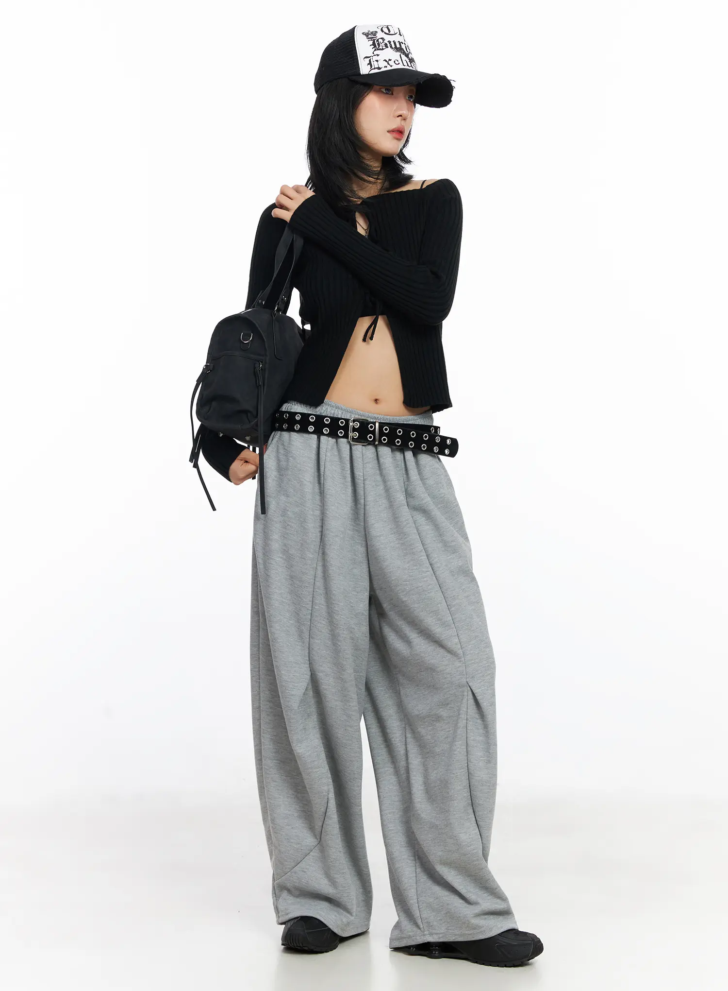 Pin Tuck Balloon-Fit Sweatpants CJ523