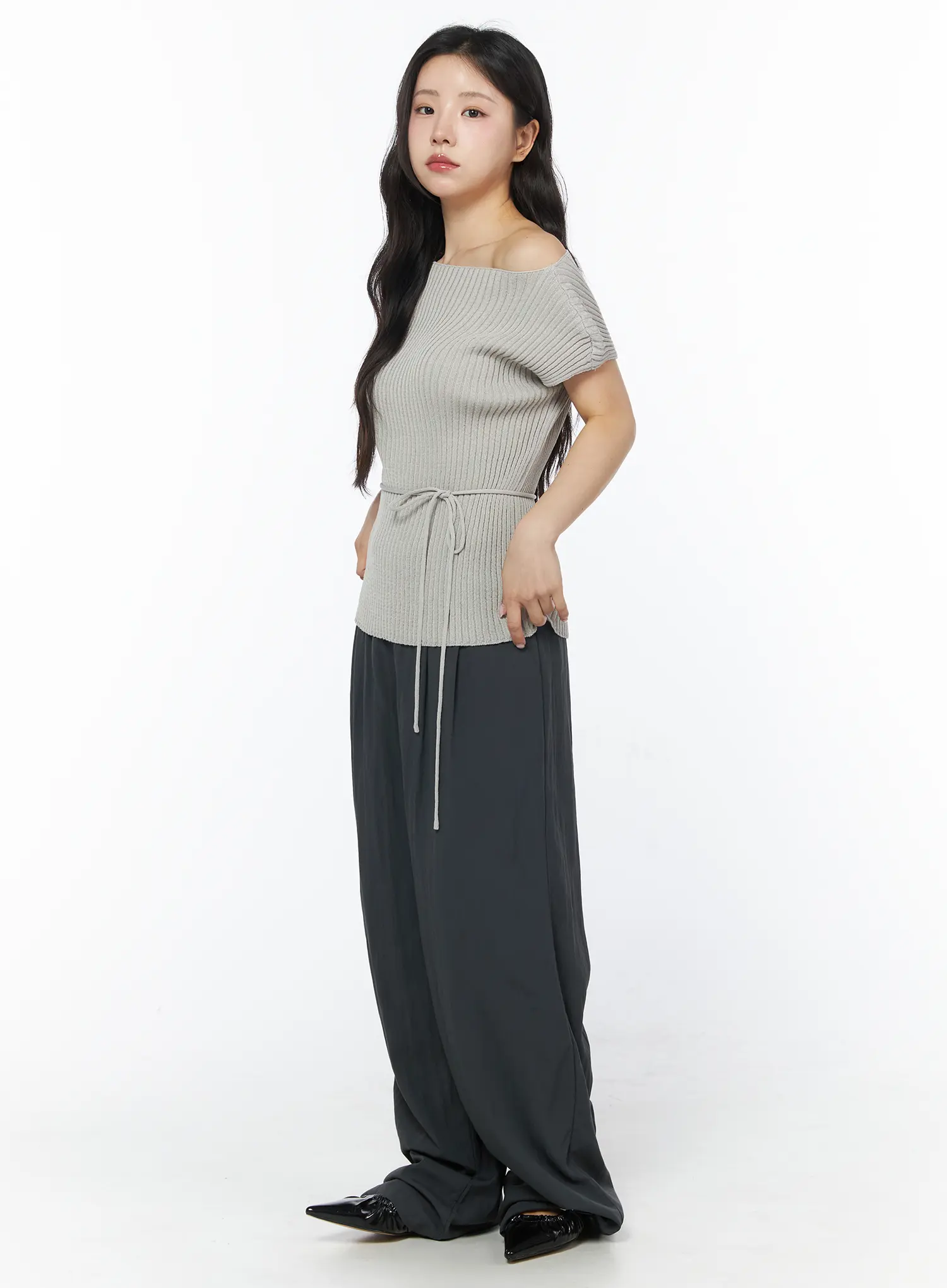 Pin-Tuck Summer Wide Slacks CD805 - Image 6