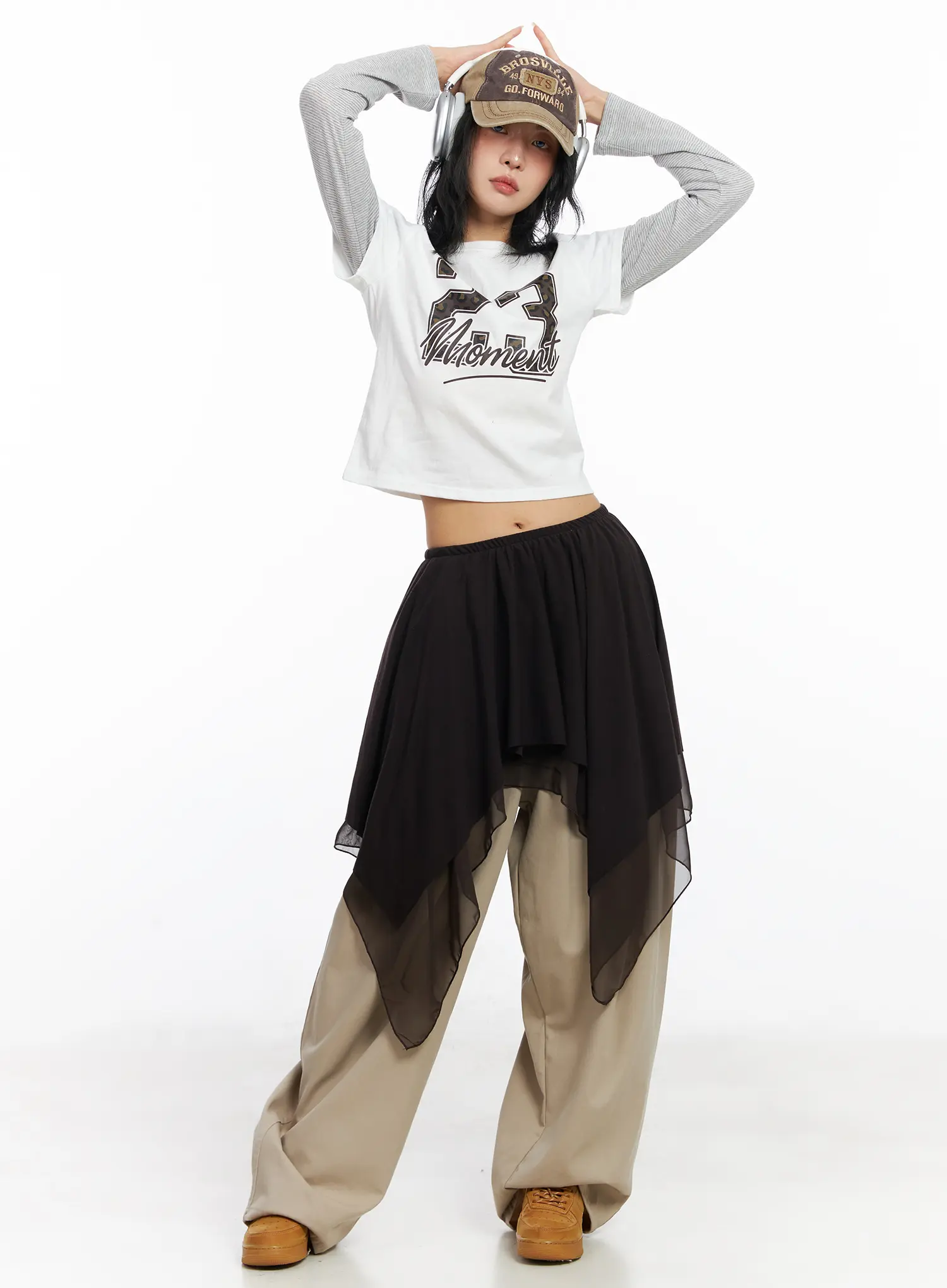 Pin Tuck Wide Leg Balloon Pants CJ523 - Image 8