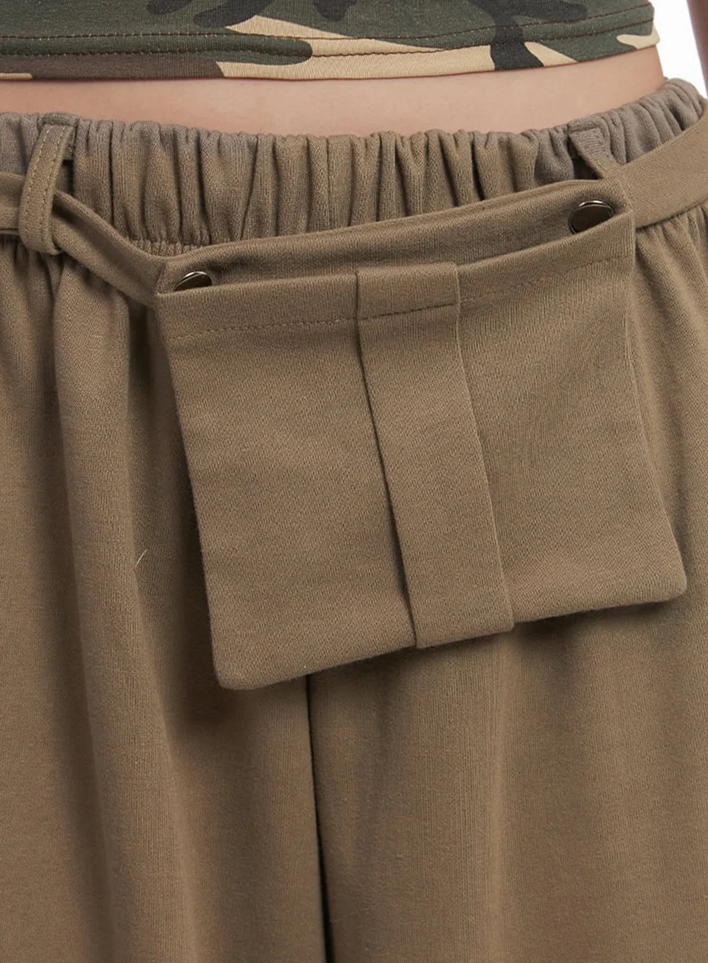 Pintuck Belt Wide-Leg Sweatpants IM528 - Image 5