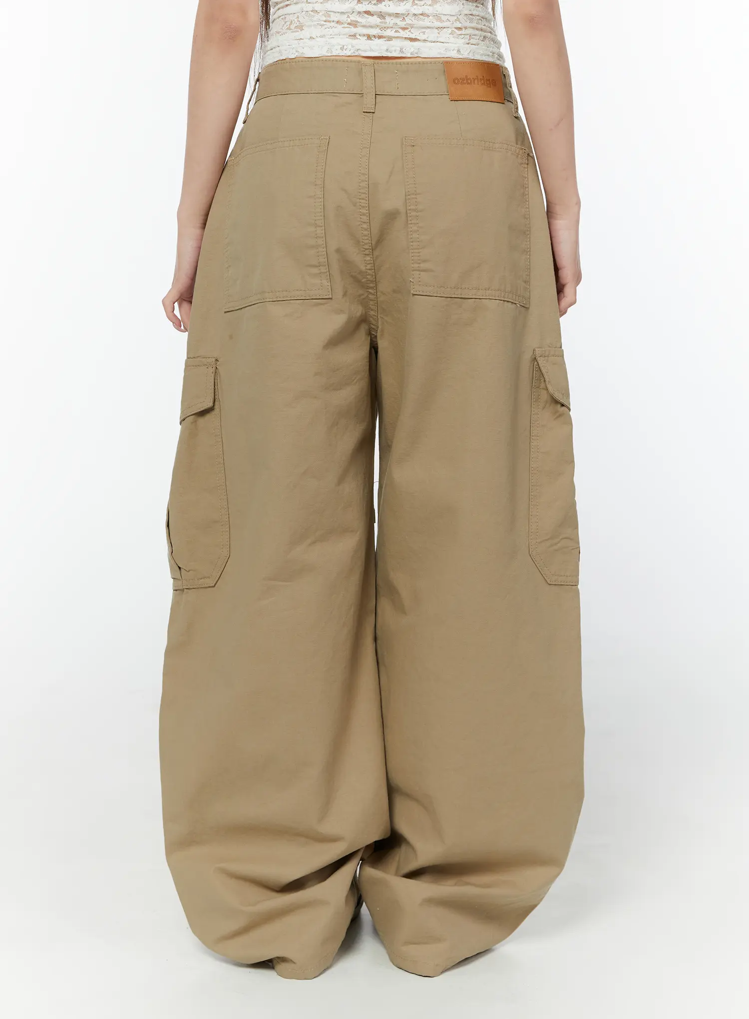 Pintuck Cargo Wide Pants CY519 - Image 4