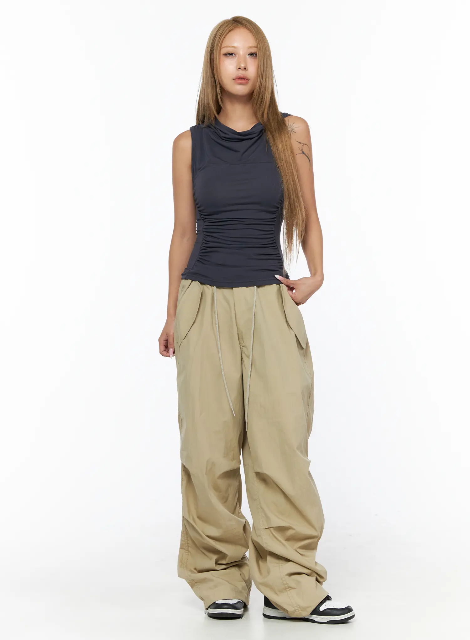 Pintuck Pocket Parachute Pants CU524 - Image 5