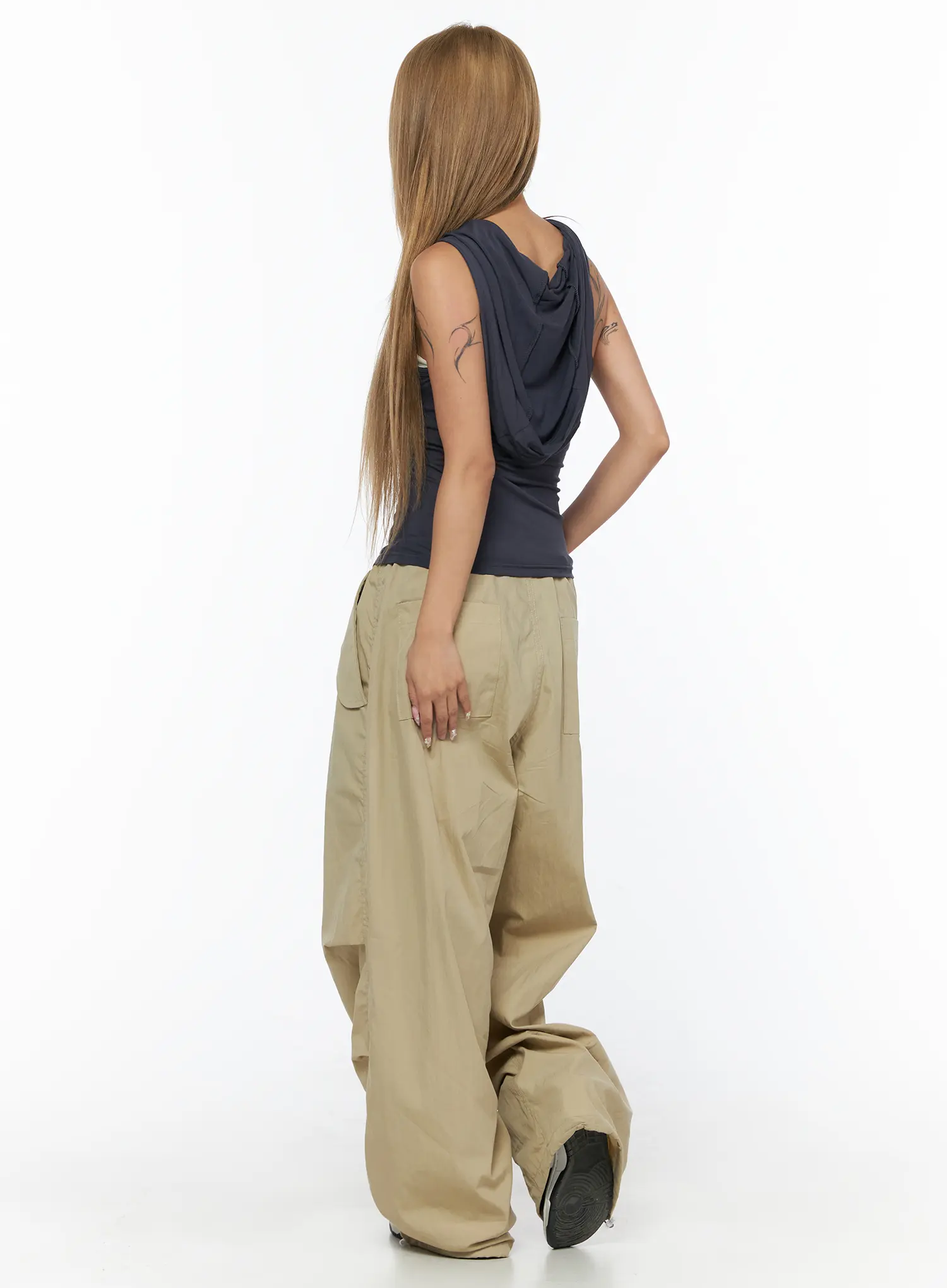 Pintuck Pocket Parachute Pants CU524 - Image 7