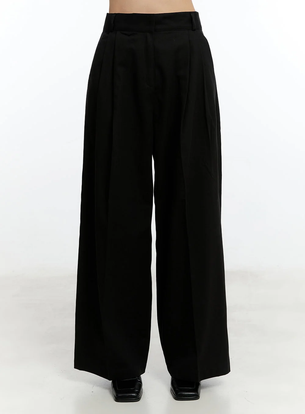 Pintuck Wide-Fit Slacks CM521 - Image 2