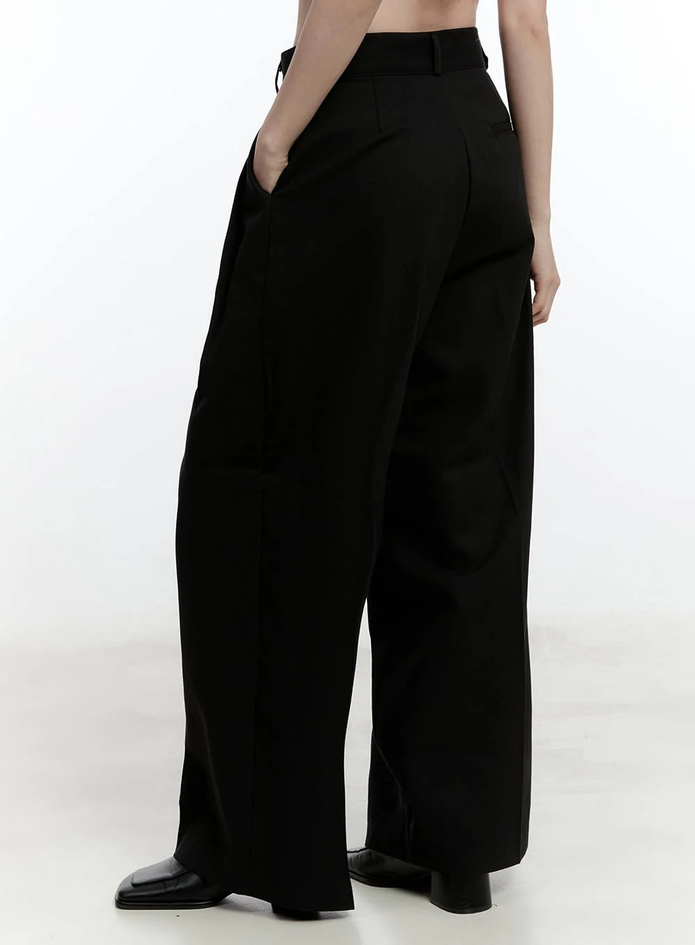Pintuck Wide-Fit Slacks CM521 - Image 3