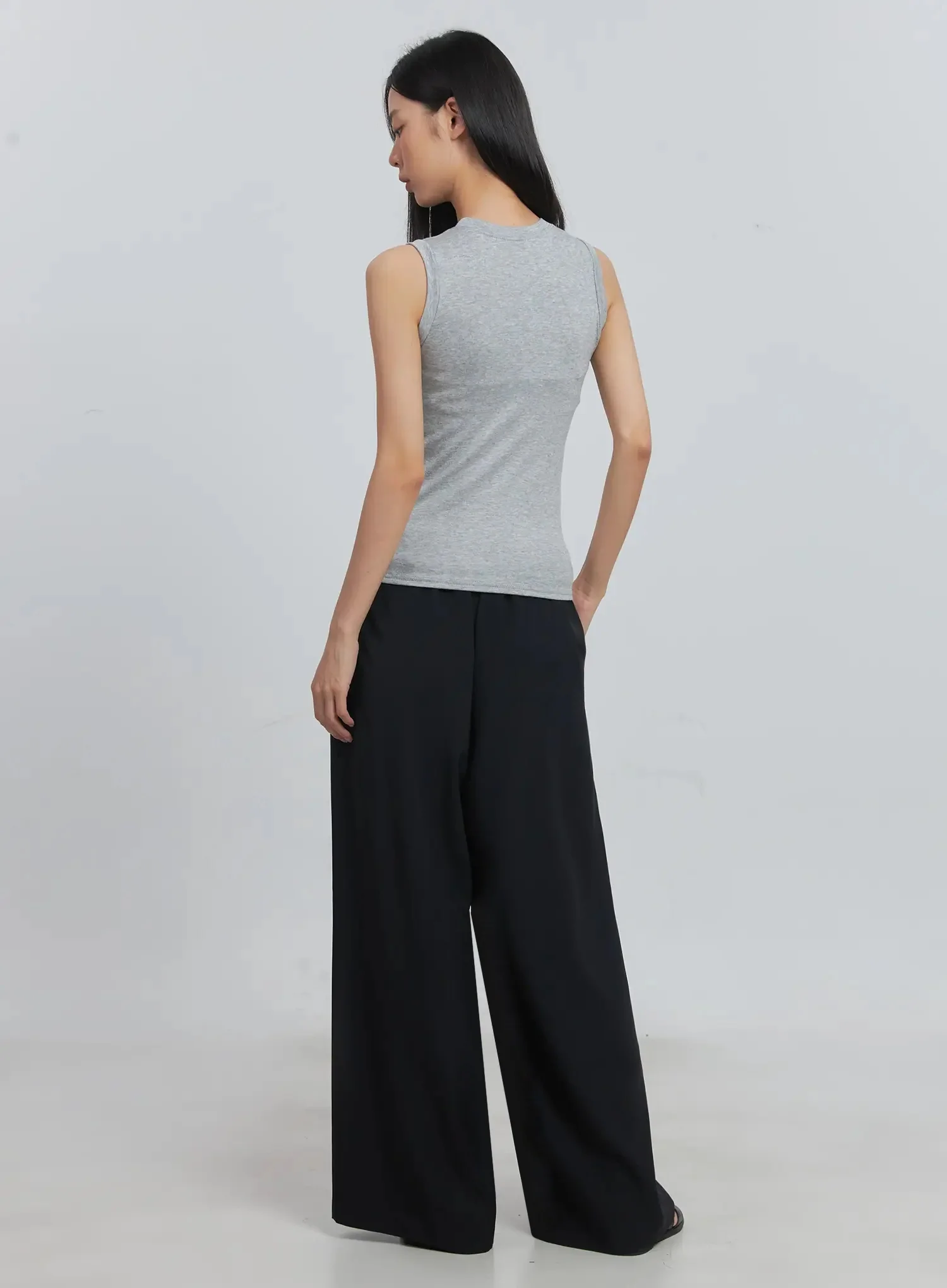 Pintuck Wide-Leg Pants IU512 - Image 18