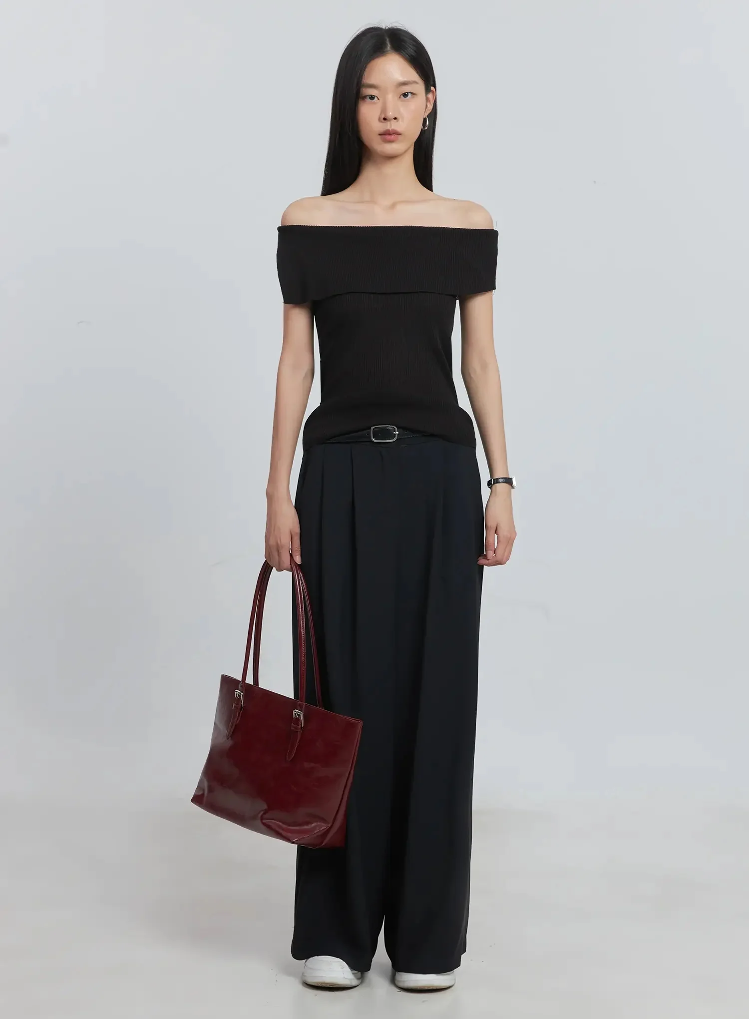 Pintuck Wide-Leg Pants IU512 - Image 29