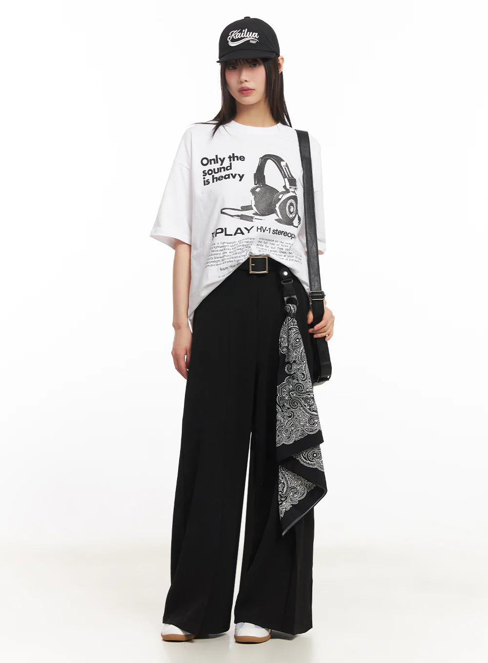 Pintuck Wide-Leg Slacks IY502 - Image 2