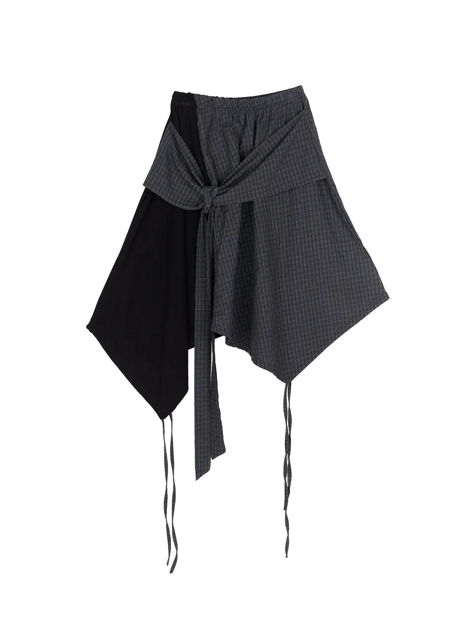 Plaid Draped Midi Skirt CU512 - Image 13