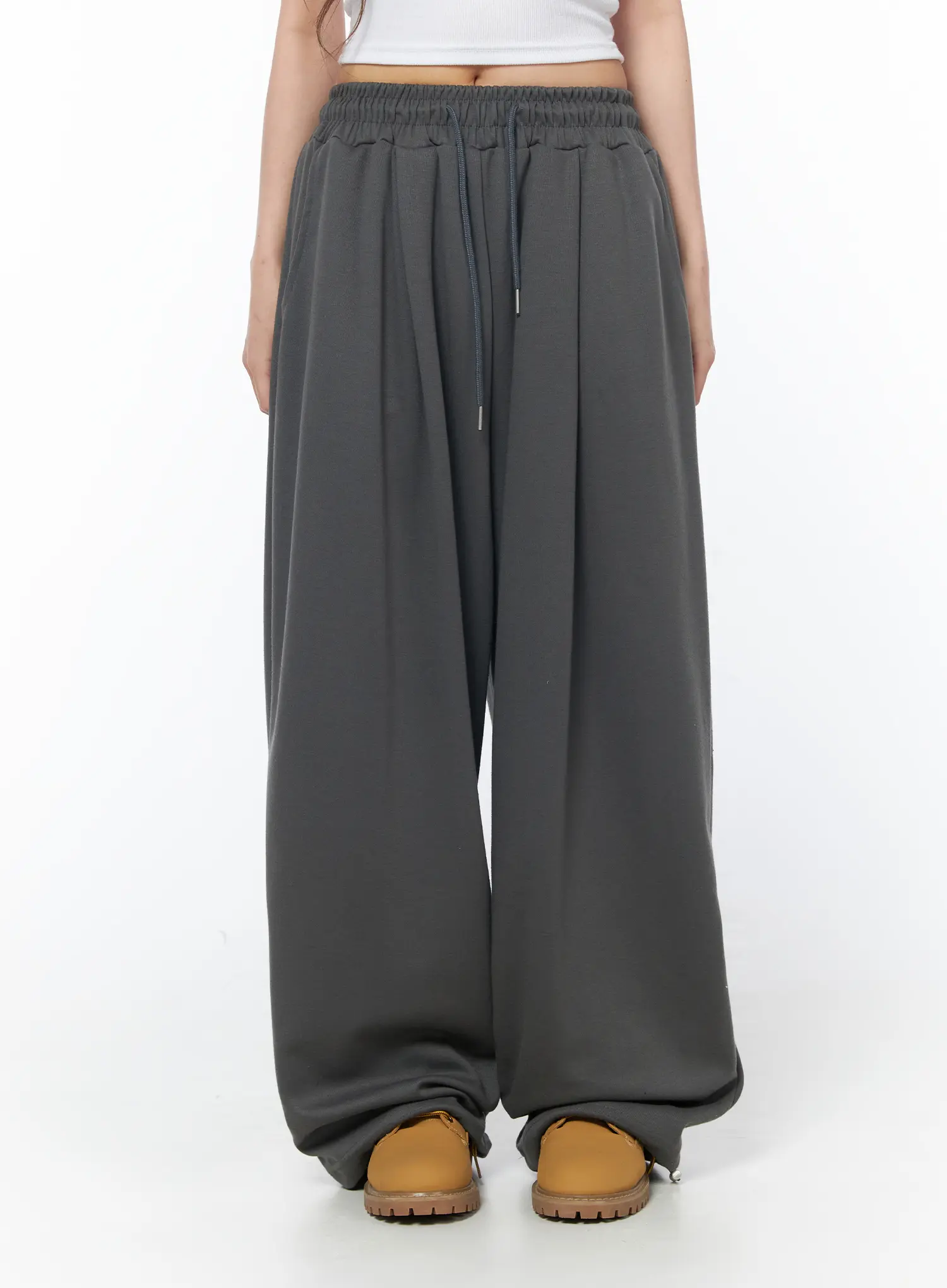 Plaid Graphic Wide Leg Sweatpants CY529 - Image 11