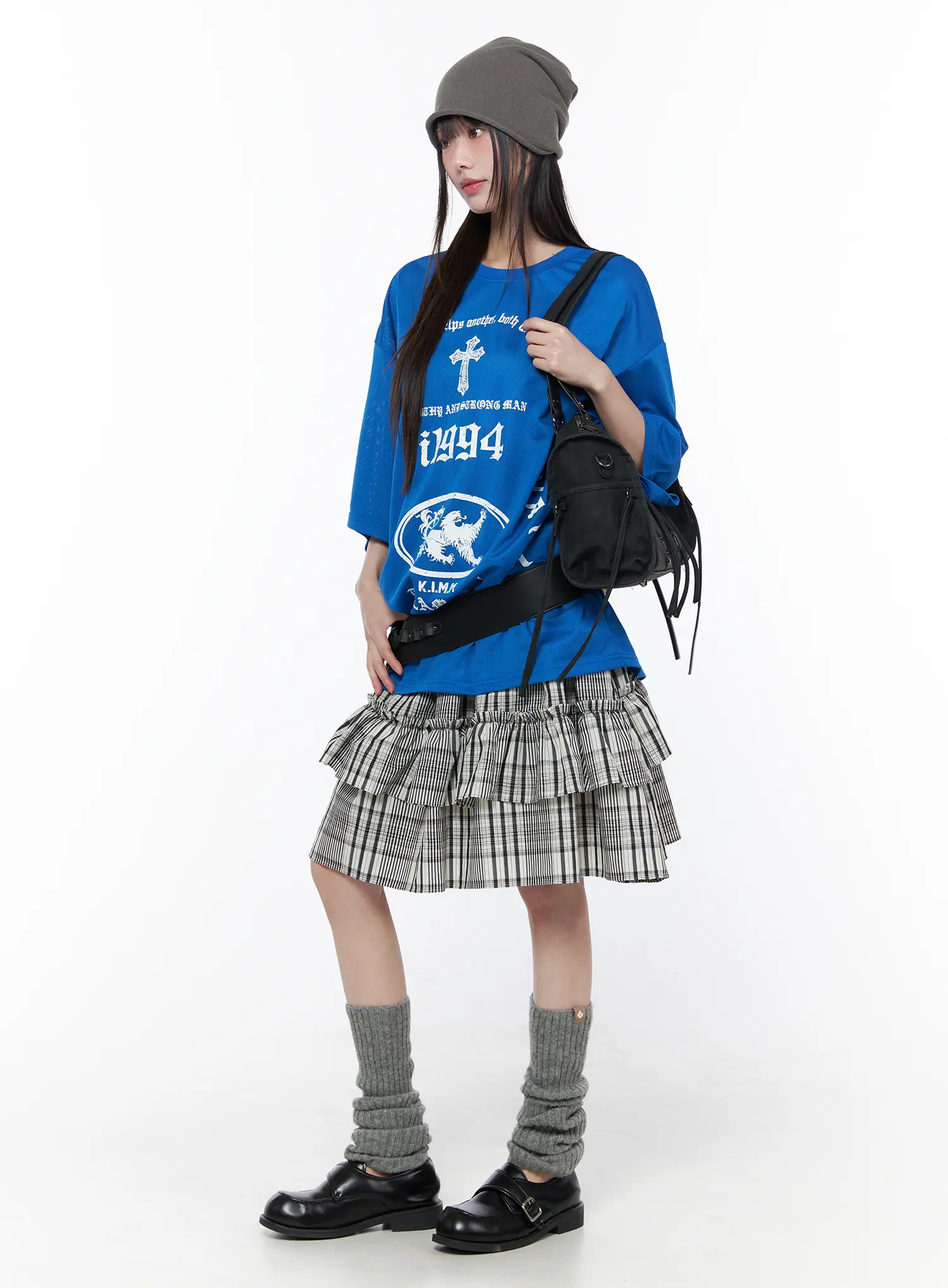 Plaid Layered Midi Skirt CU519 - Image 8