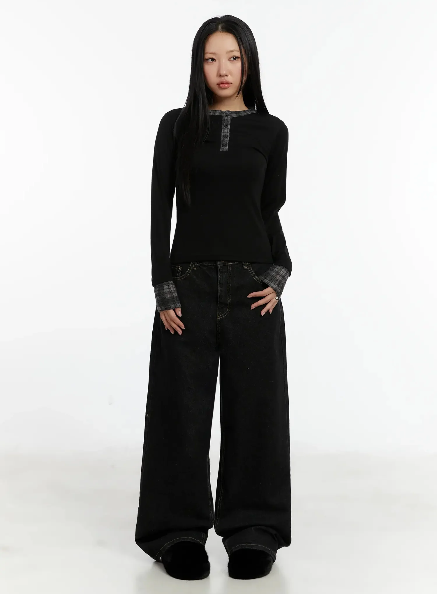 Plaid Long Sleeve Tee ID525 - Image 7