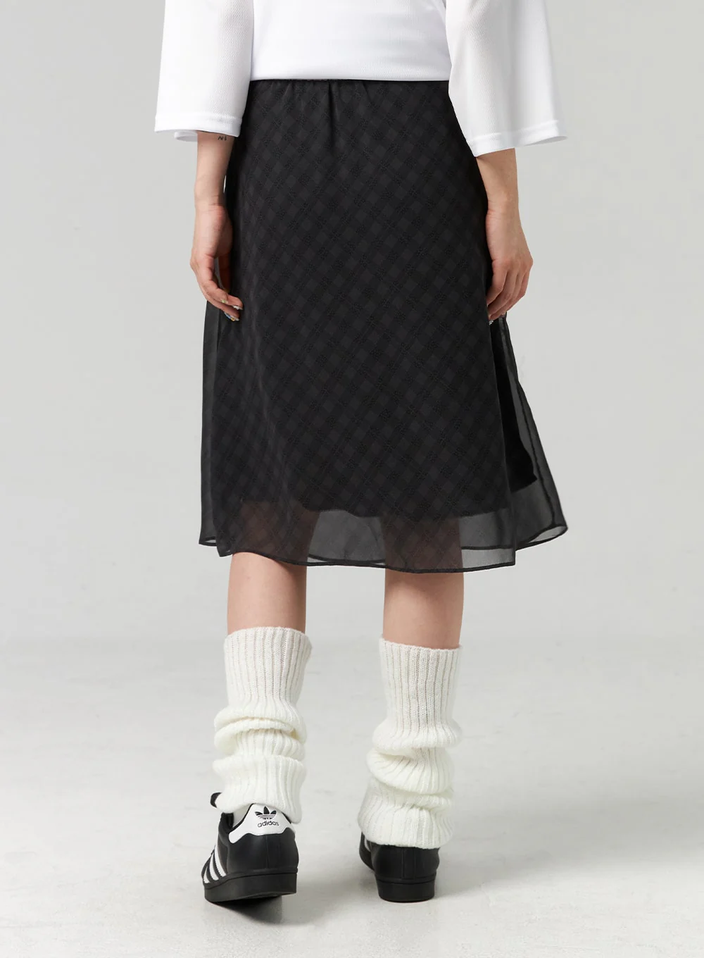 Plaid Midi Skirt CL320 - Image 6
