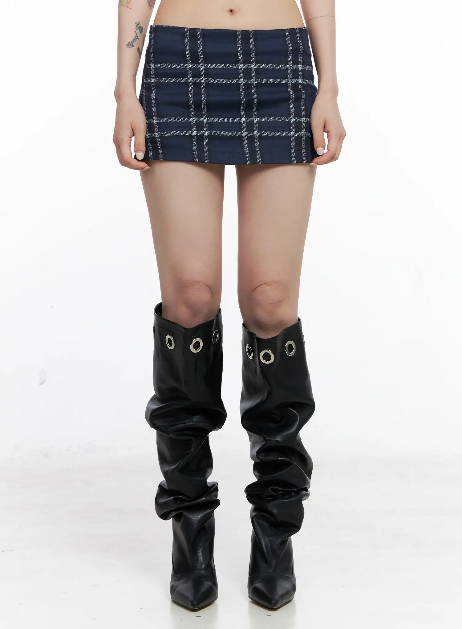 Plaid Mini Skirt CS510 - Image 2