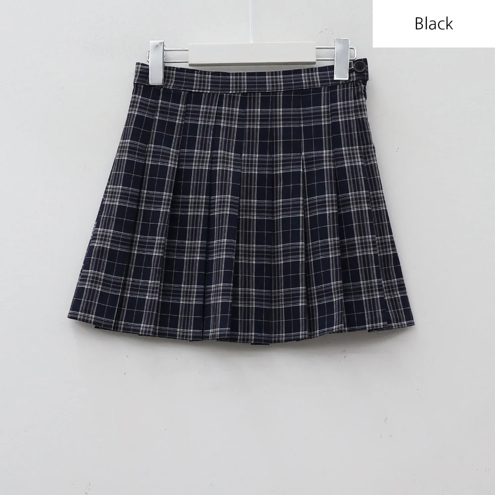 Plaid Pleated Tennis Skirt BA27 - Image 25